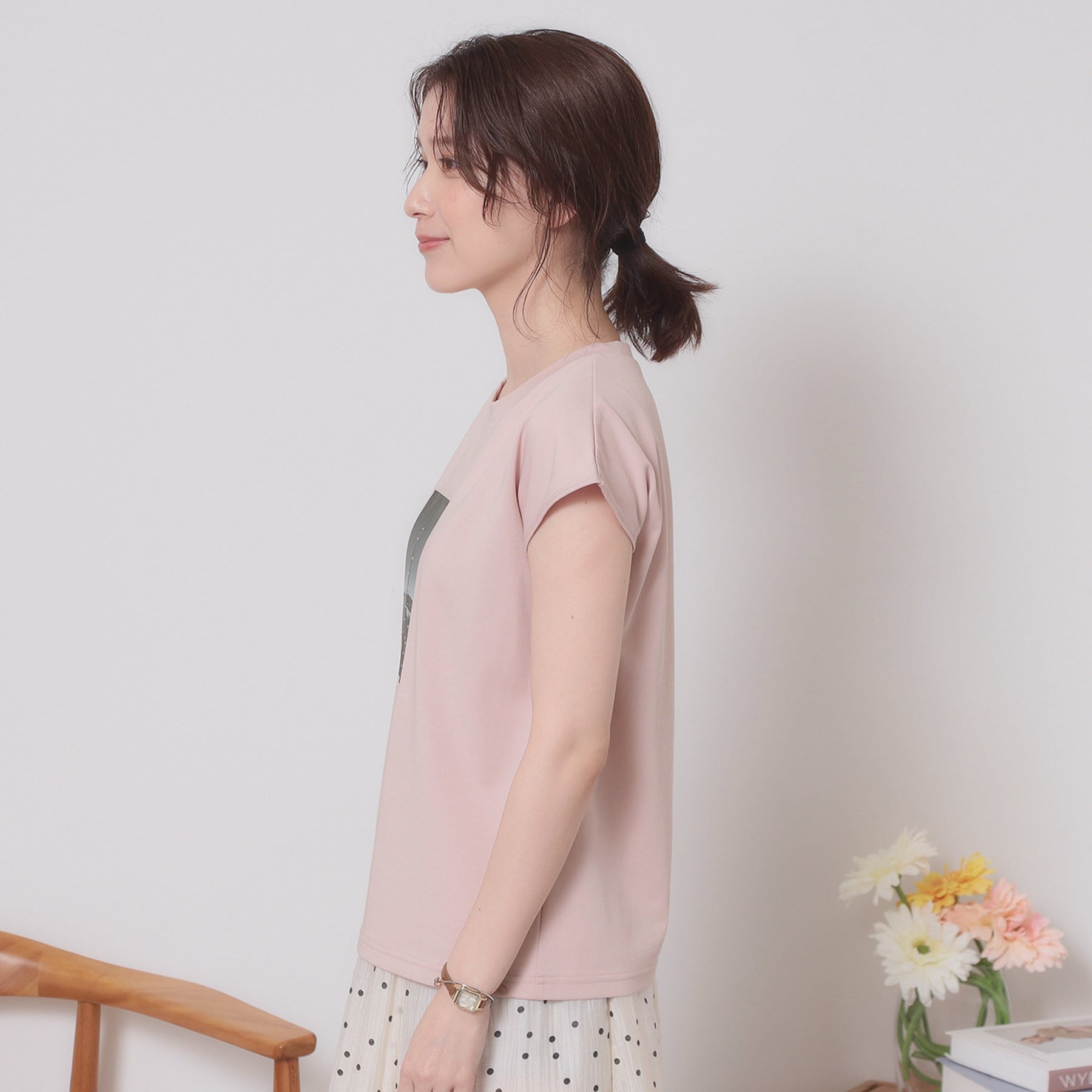 イッツデモ ITS'DEMO フォトフレンチTシャツ （ブルー(091)） ブルー(091)