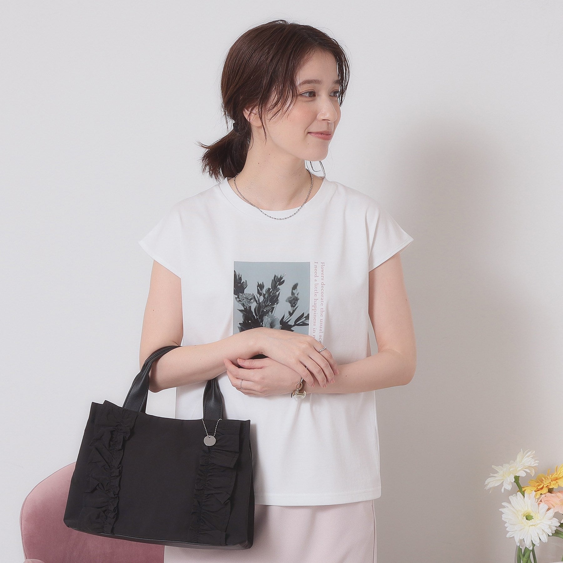イッツデモ ITS'DEMO フォトフレンチTシャツ （ブルー(091)） ブルー(091)