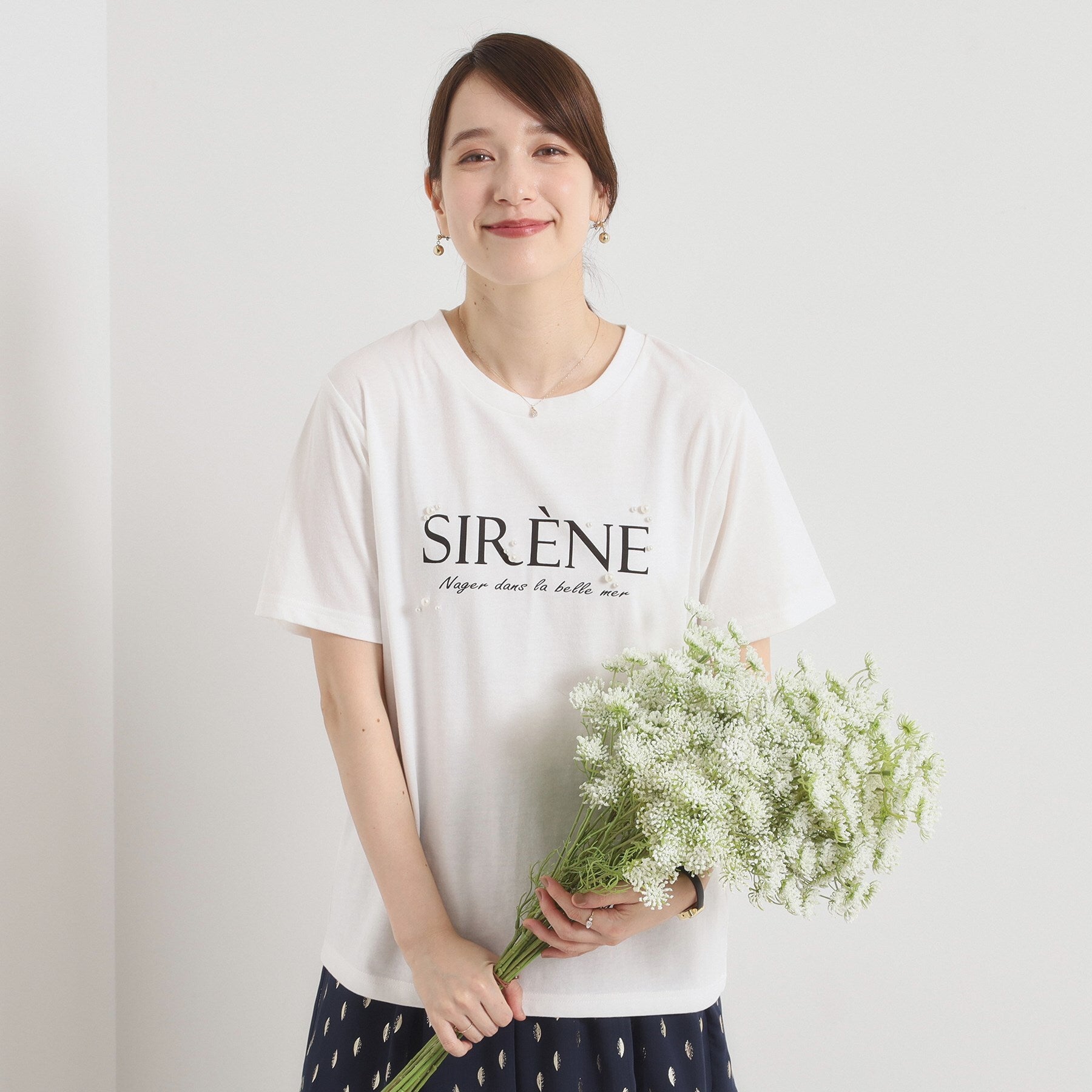 イッツデモ ITS'DEMO 【手洗い可】パール調ロゴTシャツ （ピンク(073)） ピンク(073)