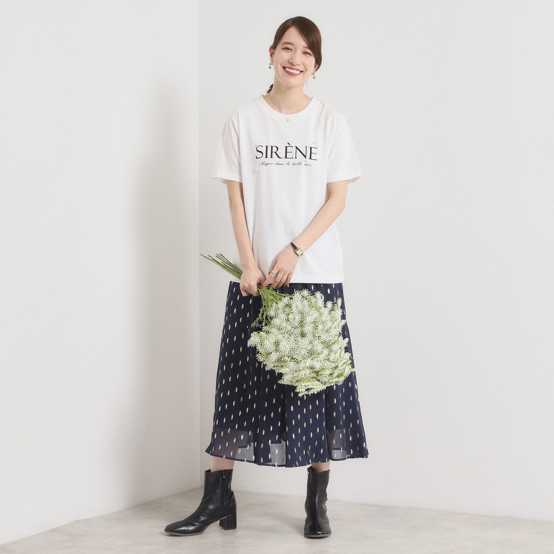 イッツデモ ITS'DEMO 【手洗い可】パール調ロゴTシャツ （ピンク(073)） ピンク(073)