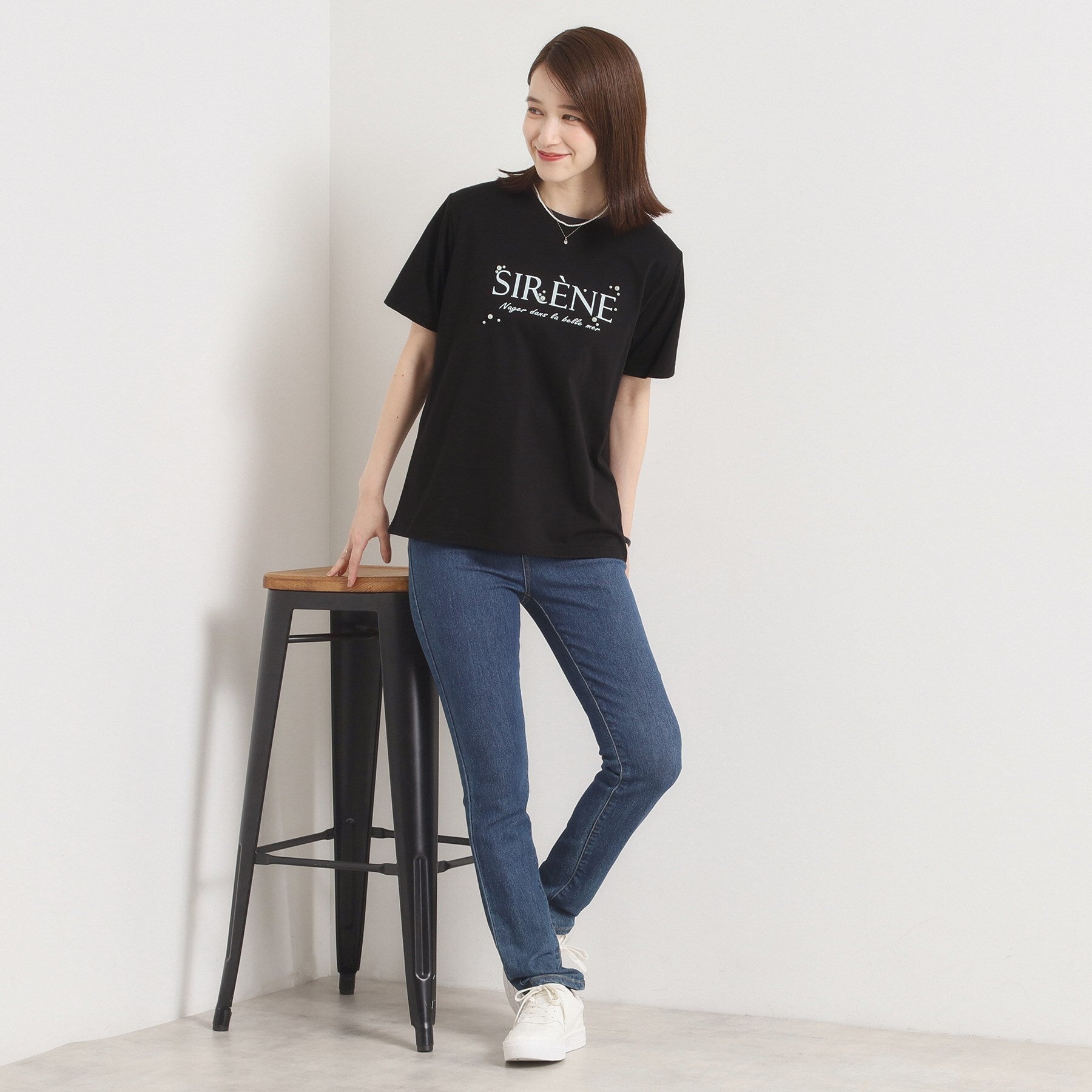 イッツデモ ITS'DEMO 【手洗い可】パール調ロゴTシャツ （ピンク(073)） ピンク(073)