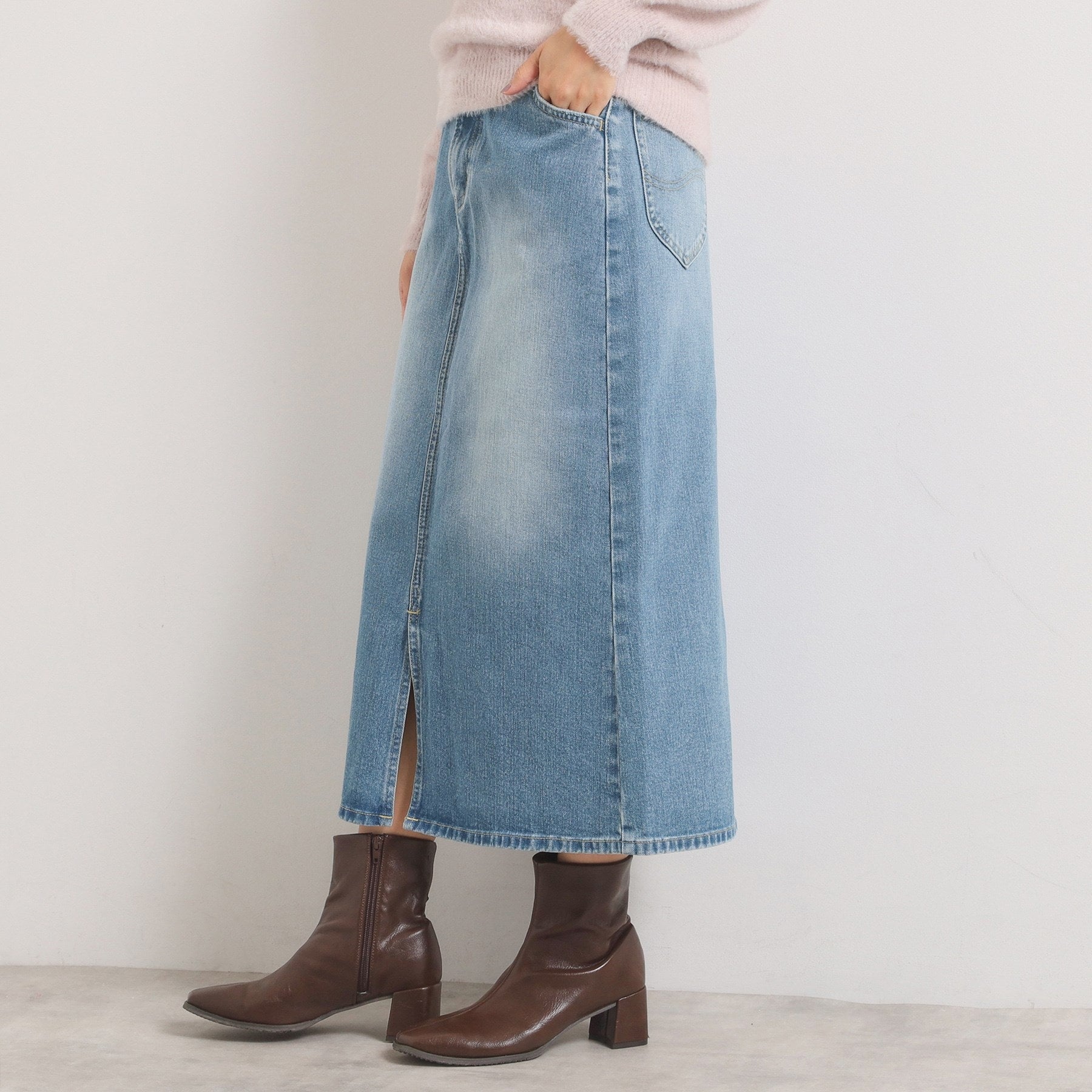 イッツデモ ITS'DEMO Lee Babe デニムスカート （ネイビー(094)） ネイビー(094)