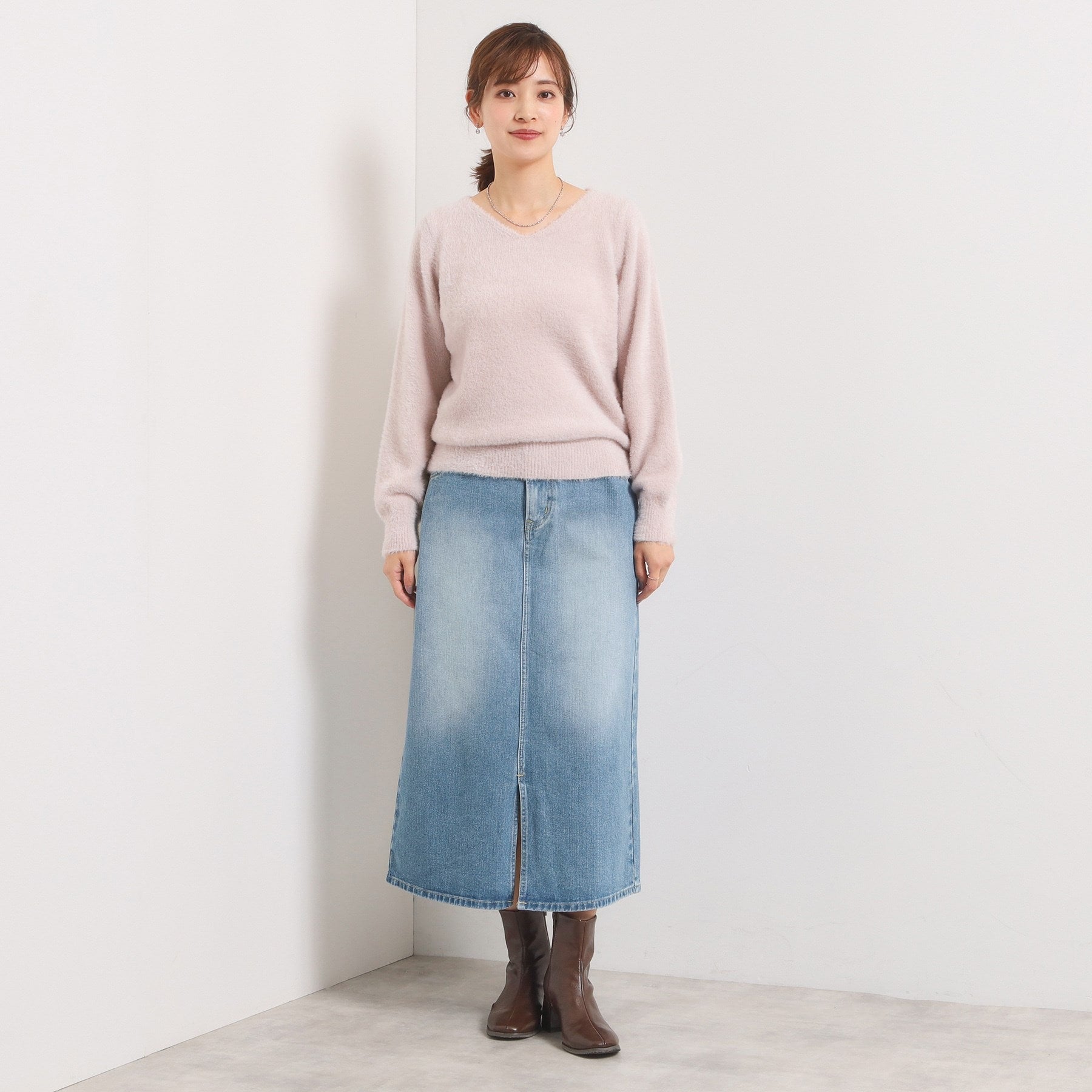 イッツデモ ITS'DEMO Lee Babe デニムスカート （ネイビー(094)） ネイビー(094)