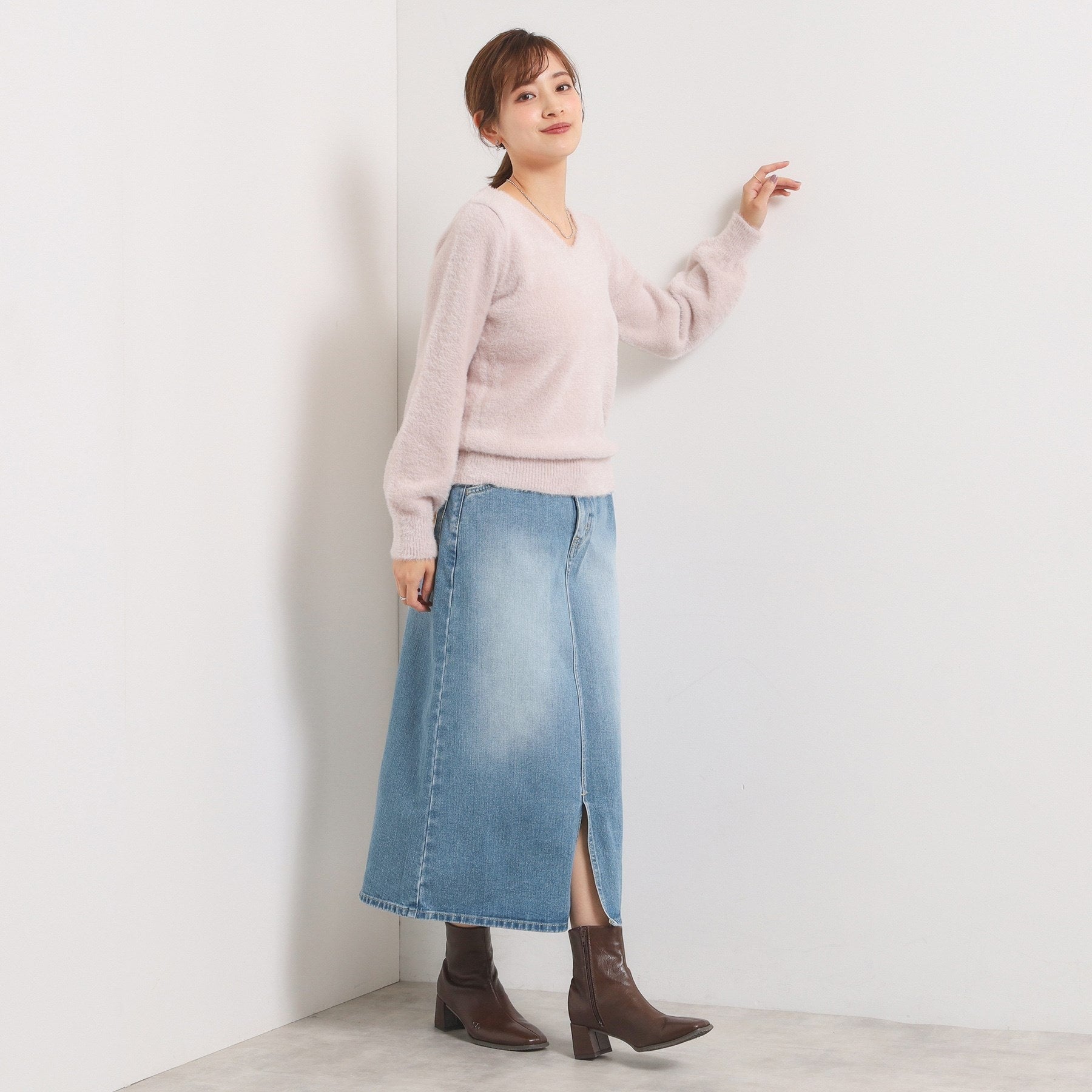 イッツデモ ITS'DEMO Lee Babe デニムスカート （ネイビー(094)） ネイビー(094)