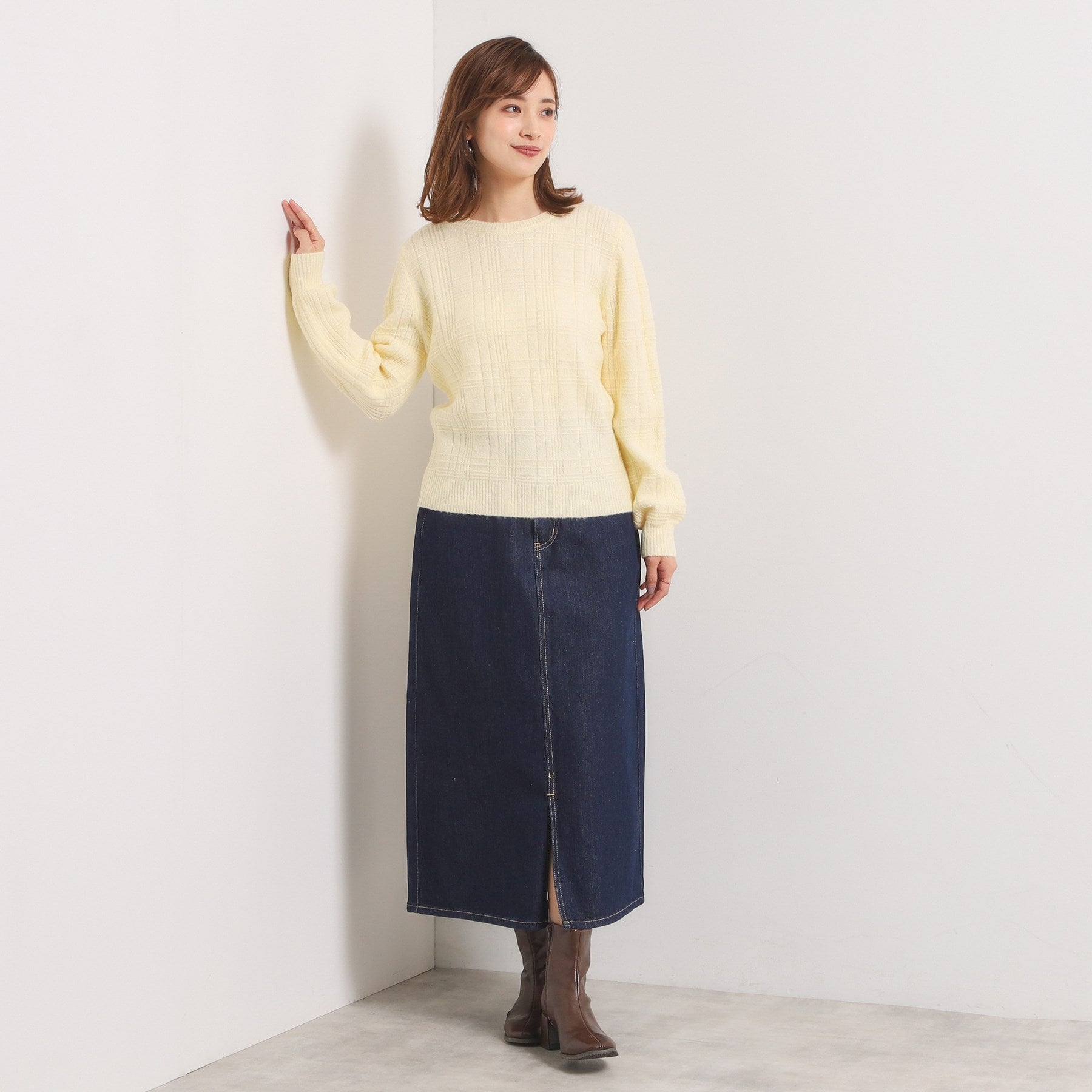 イッツデモ ITS'DEMO Lee Babe デニムスカート （ネイビー(094)） ネイビー(094)