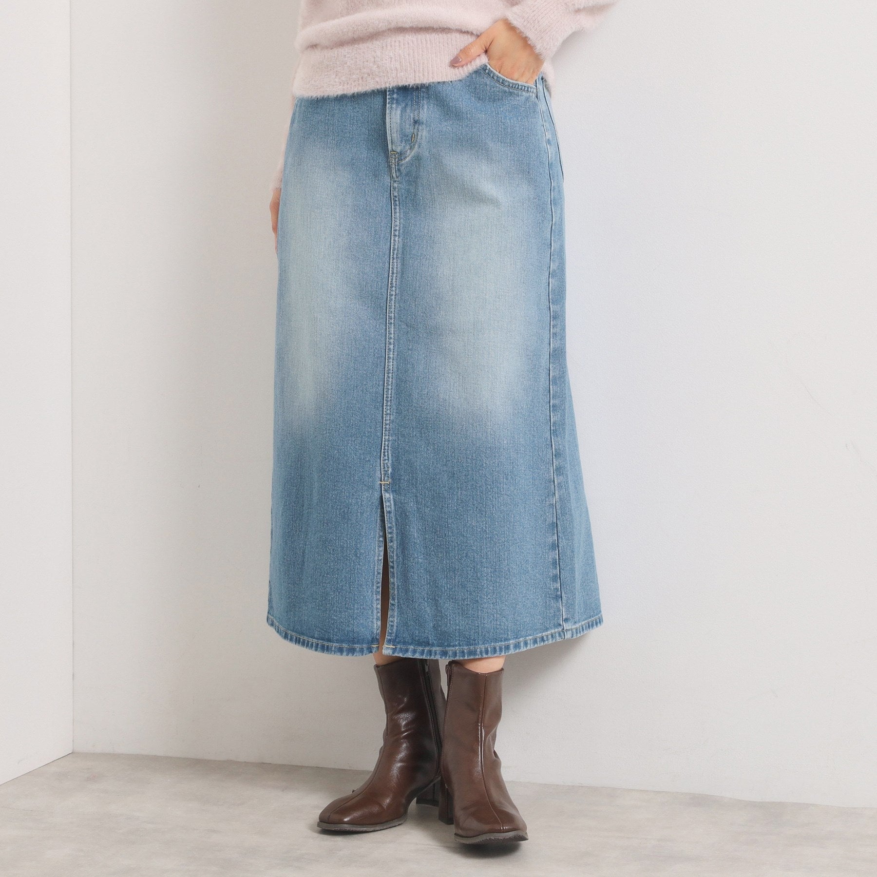 イッツデモ ITS'DEMO Lee Babe デニムスカート （サックスブルー(090)） サックスブルー(090)