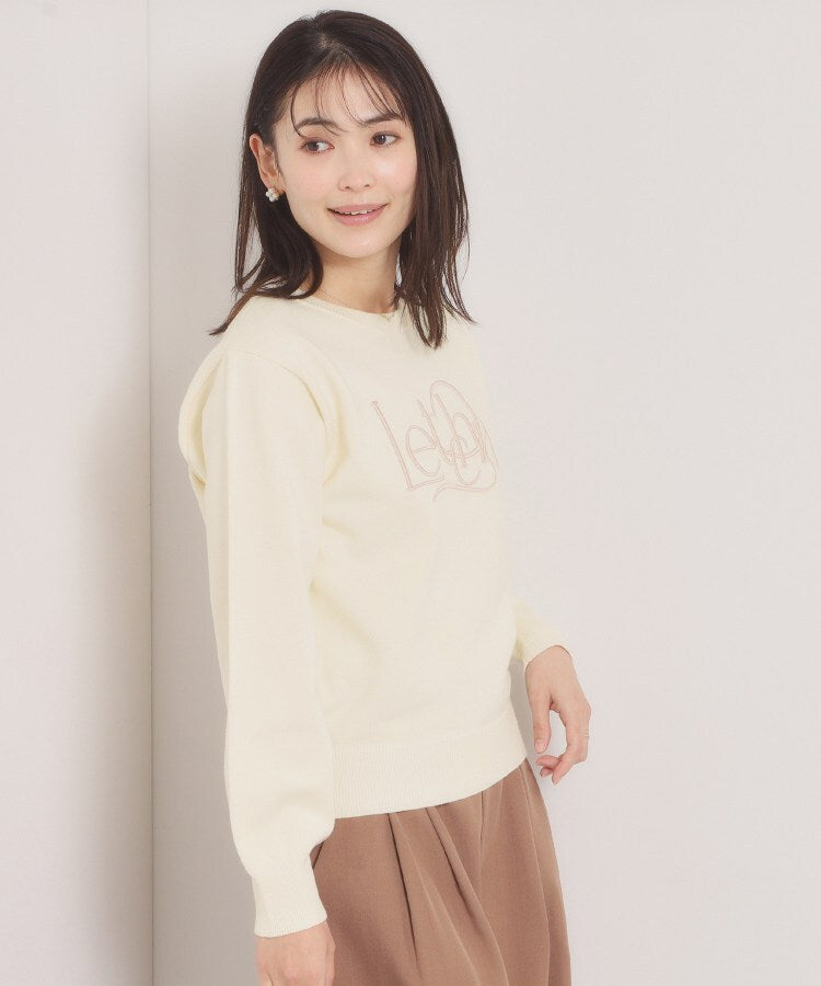 イッツデモ ITS'DEMO ロゴ刺繍ニット （サックスブルー(090)） サックスブルー(090)