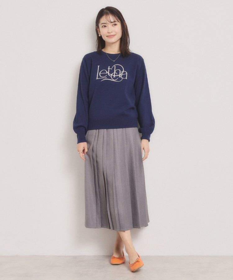 イッツデモ ITS'DEMO ロゴ刺繍ニット （サックスブルー(090)） サックスブルー(090)