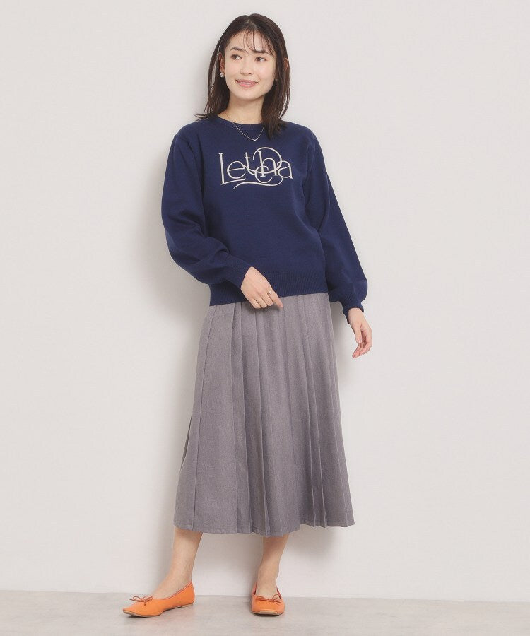 イッツデモ ITS'DEMO ロゴ刺繍ニット （サックスブルー(090)） サックスブルー(090)