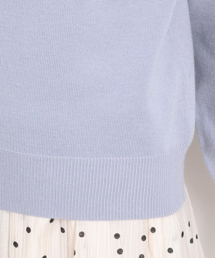 イッツデモ ITS'DEMO ロゴ刺繍ニット （サックスブルー(090)） サックスブルー(090)