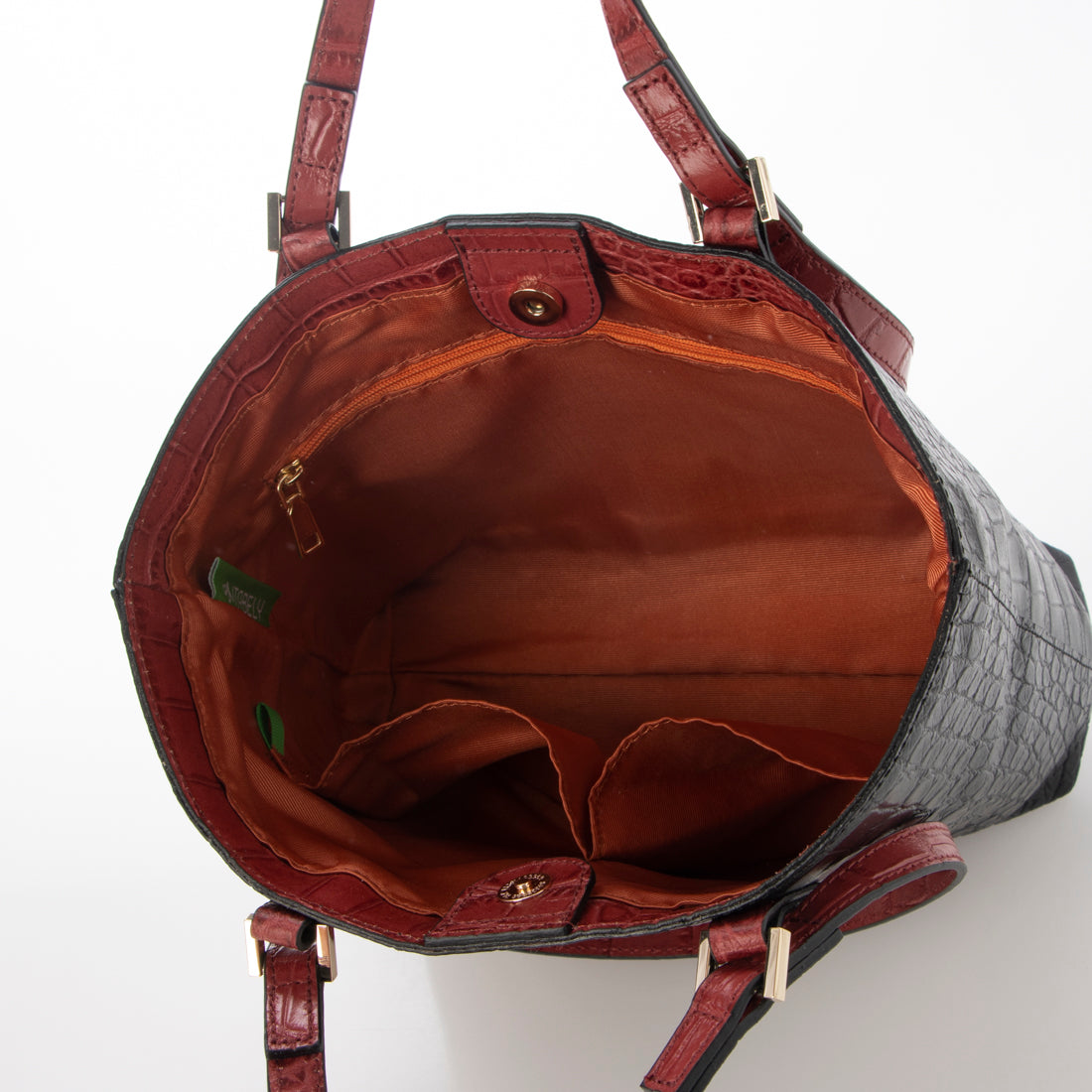 ITABELY genuine leather double handle tote bag