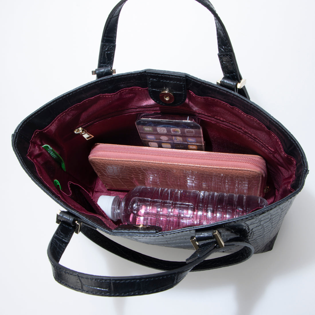 ITABELY genuine leather double handle tote bag
