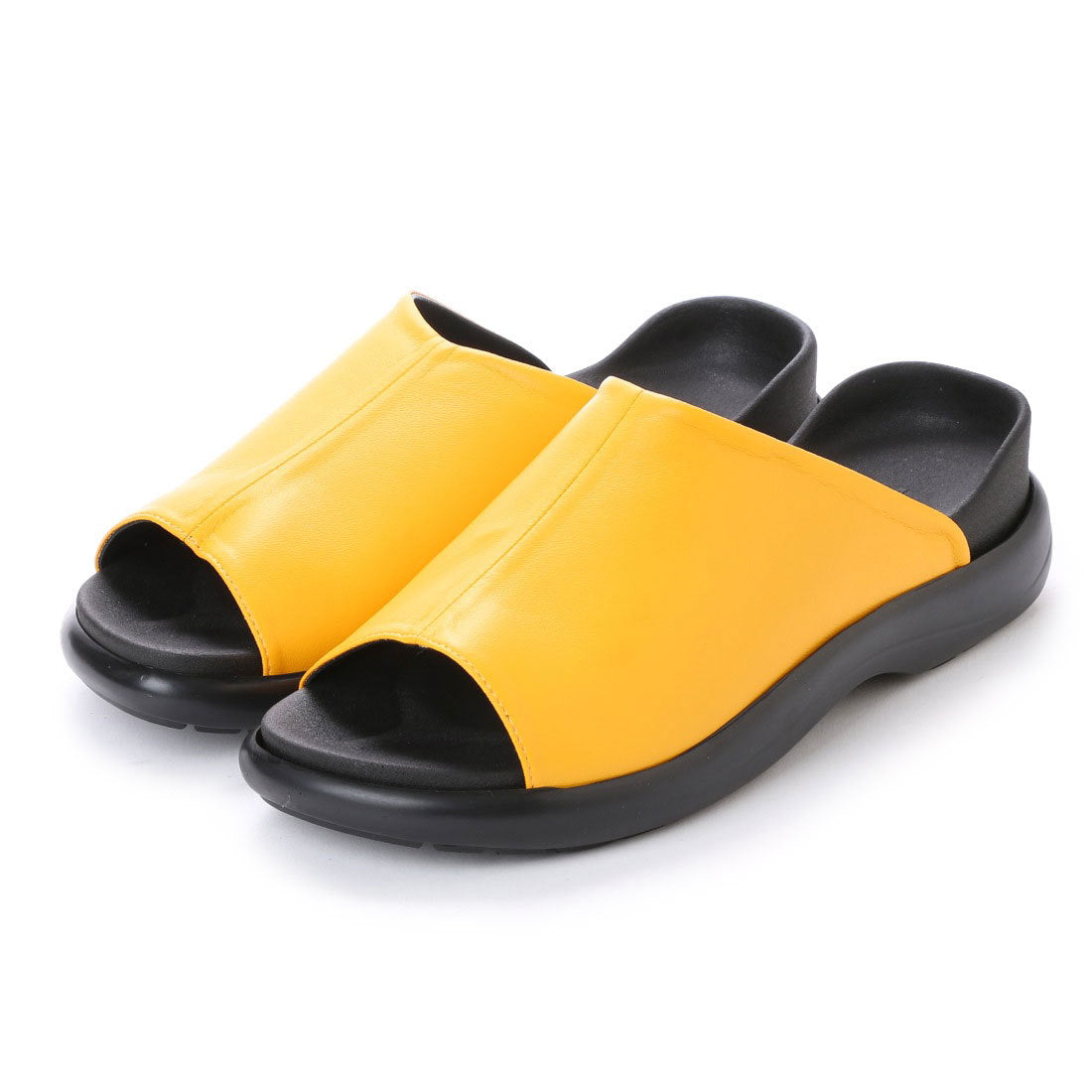 イタリコ ITALICO 日本製 ふかふか軽量ヒールフィットサンダル,Giallo(イエロー)