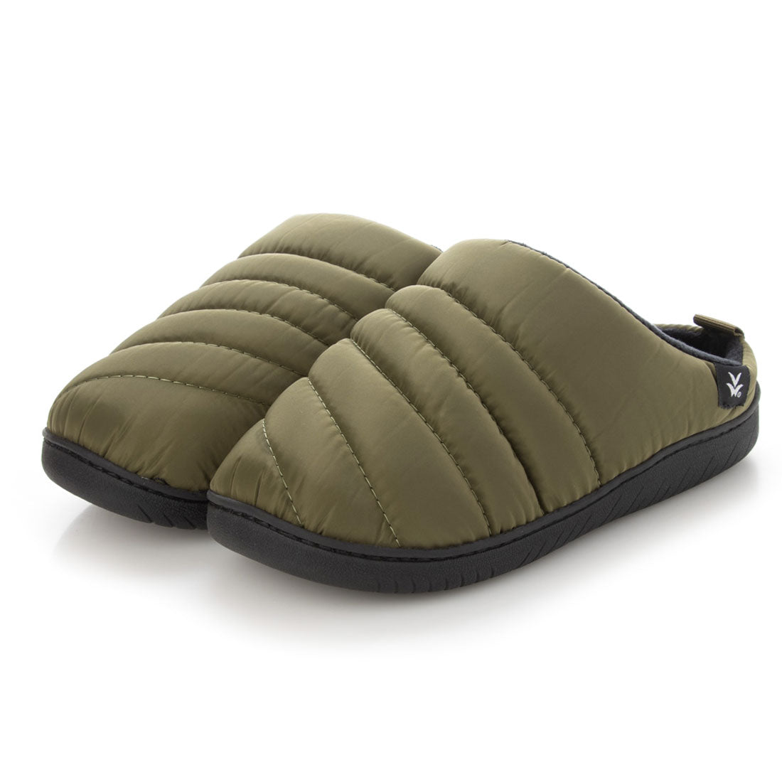 イタリコ ITALICO VASTVIGOR ふかふか あったか ダウンスリッポンサンダル,カーキ