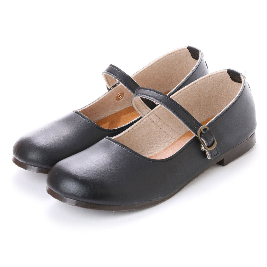 ITALICO Japanese-made pumps, 4E, wide, one-strap, comfortable, flat, ballet