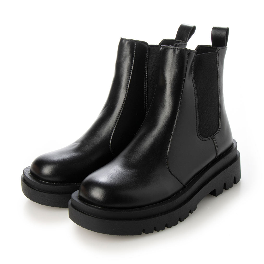 ITALICO loose faux leather side gore boots