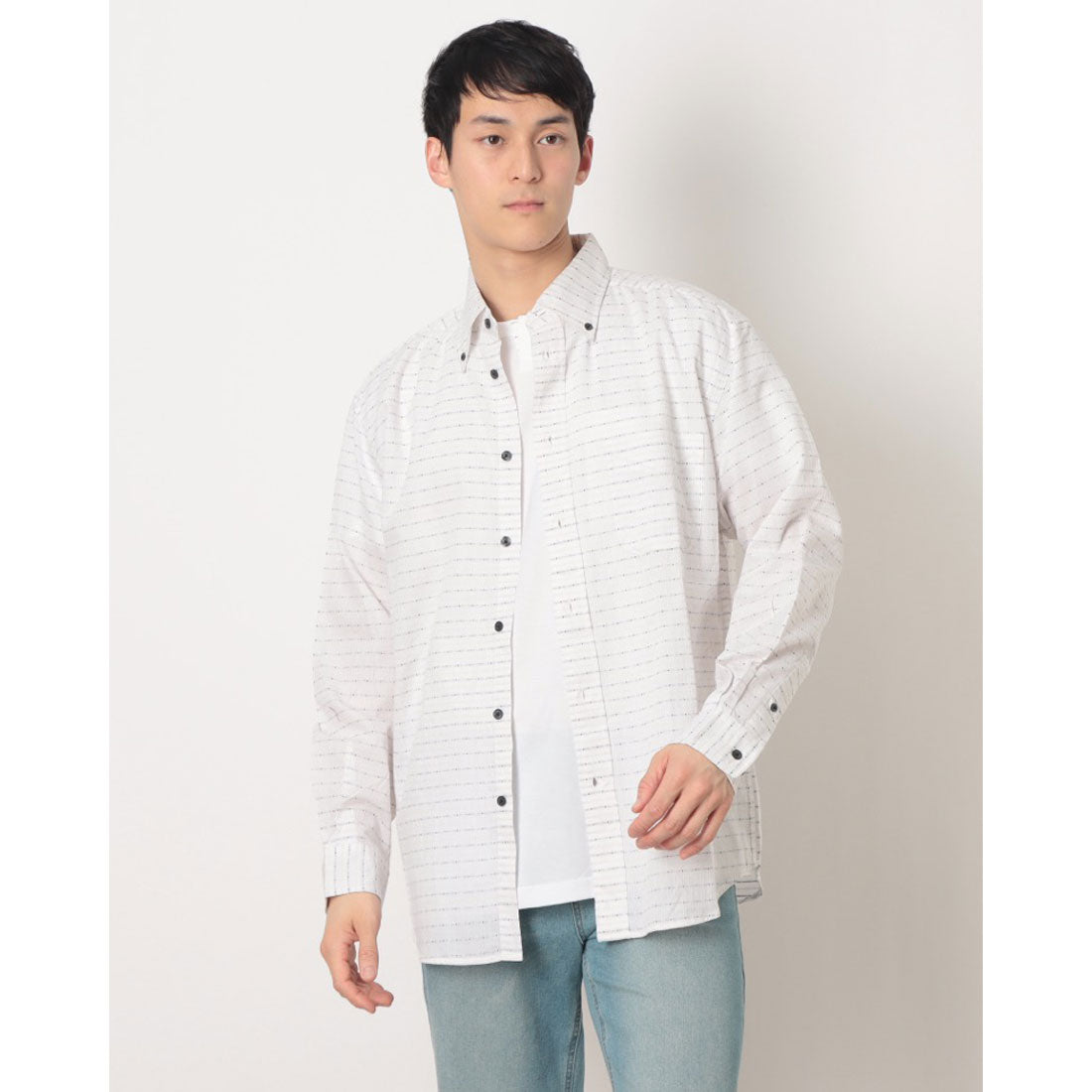 イタリコ ITALICO I vamhoe 半袖インナーTシャツ付き 長袖シャツ セット （ホワイト） ホワイト