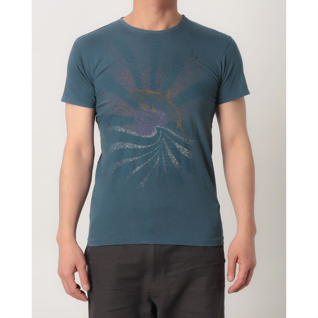 イタリコ ITALICO HTC ハリウッドトレーディングカンパニー プリント 半袖Tシャツ イタリア製 （ネイビー） ネイビー