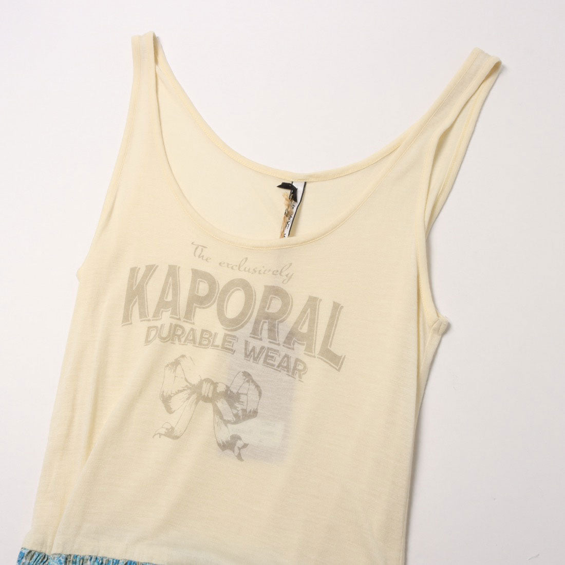 イタリコ ITALICO KAPORAL 切り替えウエストリボンノースリーブワンピース （ブルー） ブルー
