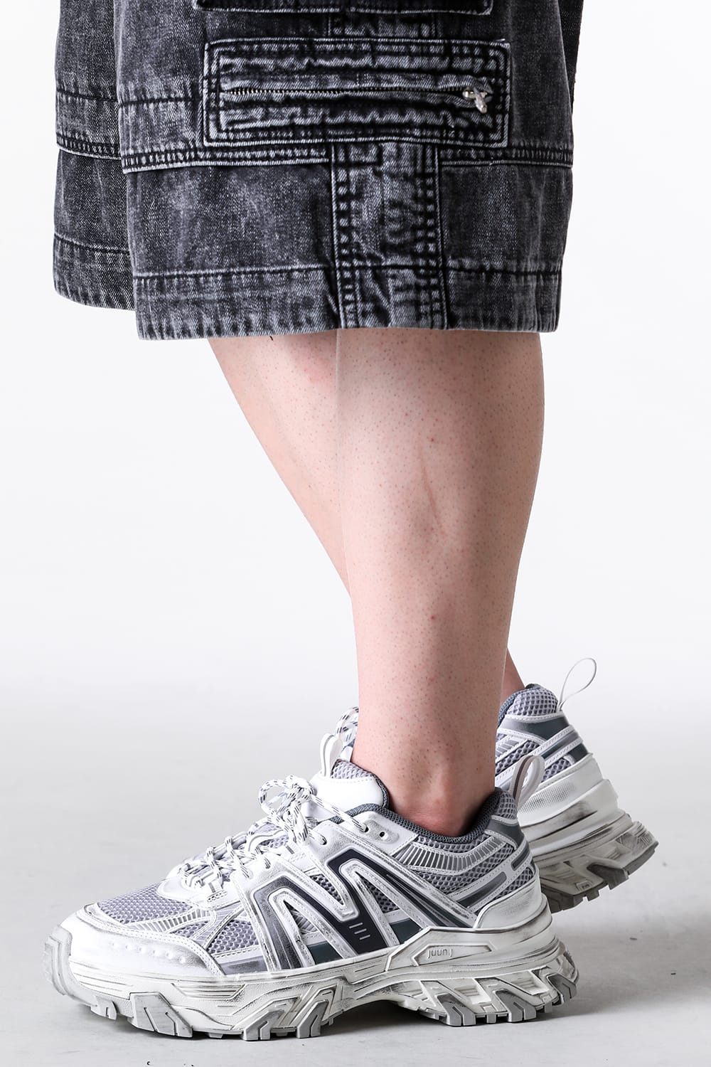 ジュン ジー Juun.J Synthetic Trainer Shoes （White） White