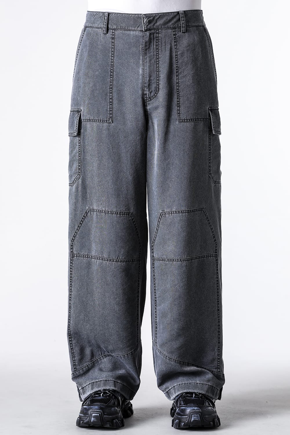 ジュン ジー Juun.J Washed Nylon Work Pants （Grey） Grey