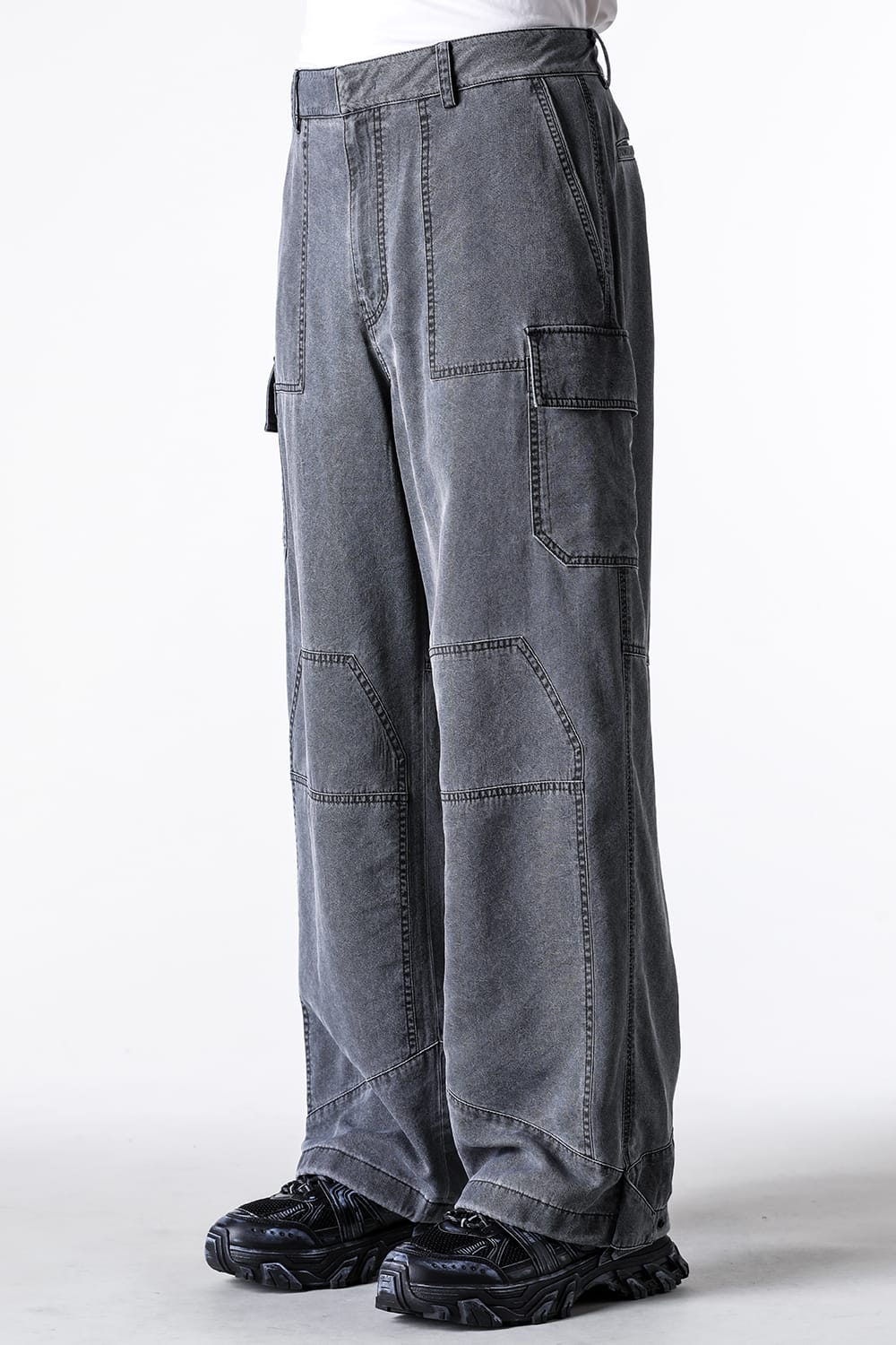 ジュン ジー Juun.J Washed Nylon Work Pants （Grey） Grey