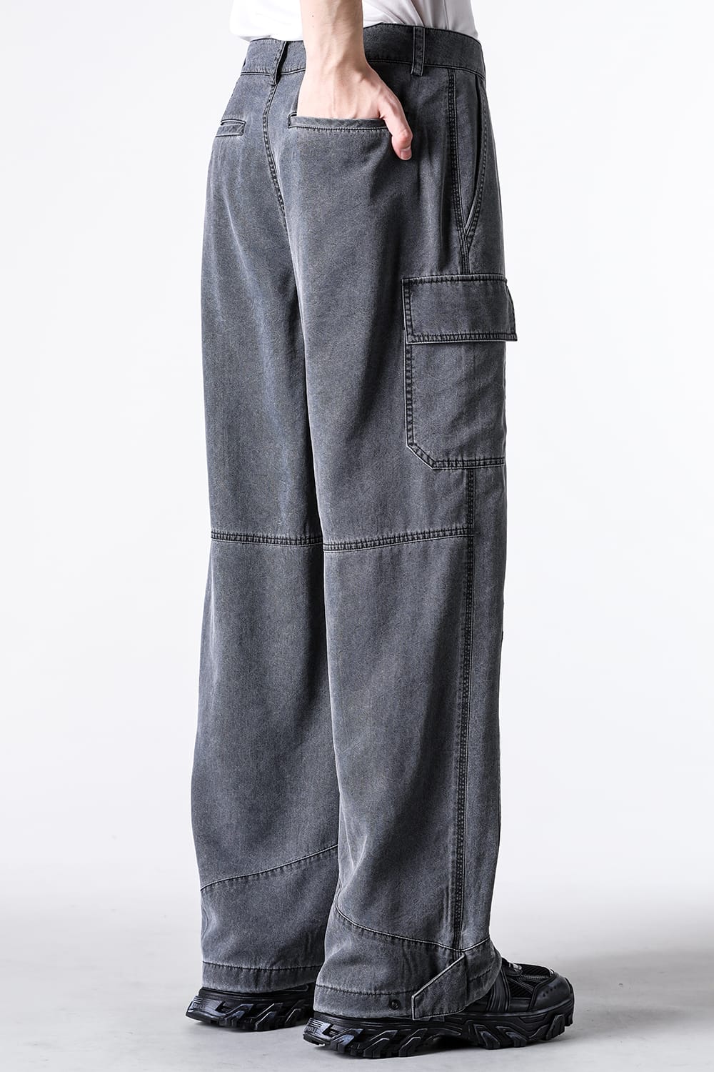 ジュン ジー Juun.J Washed Nylon Work Pants （Grey） Grey