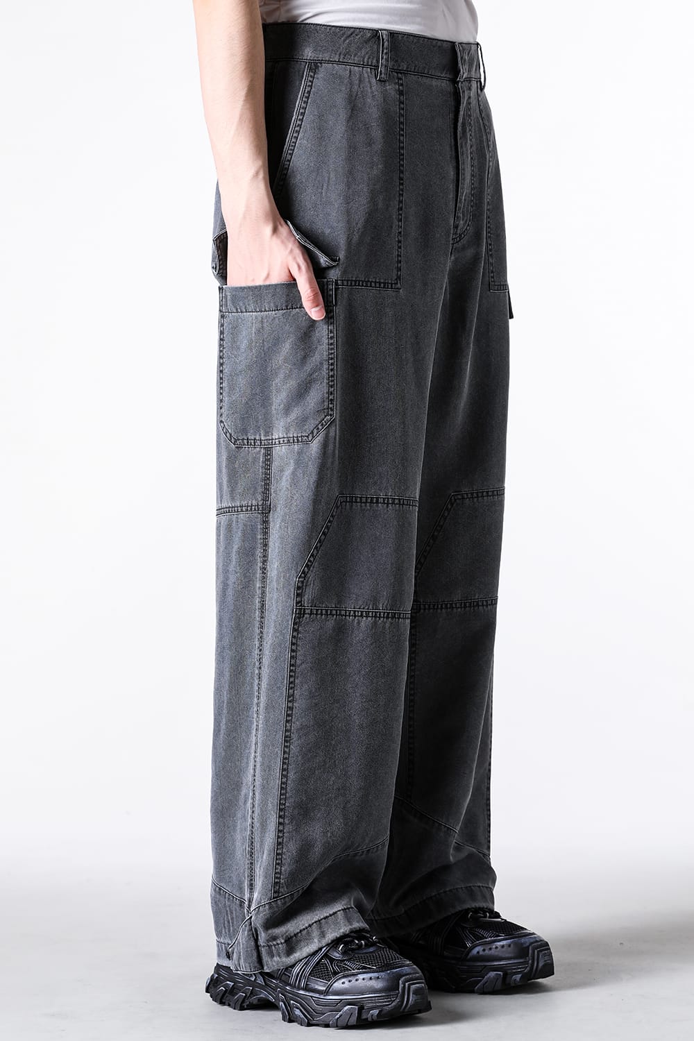ジュン ジー Juun.J Washed Nylon Work Pants （Grey） Grey
