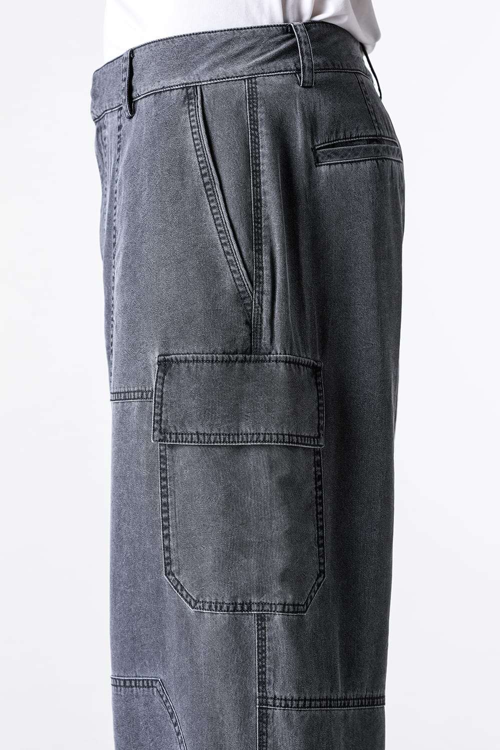 ジュン ジー Juun.J Washed Nylon Work Pants （Grey） Grey