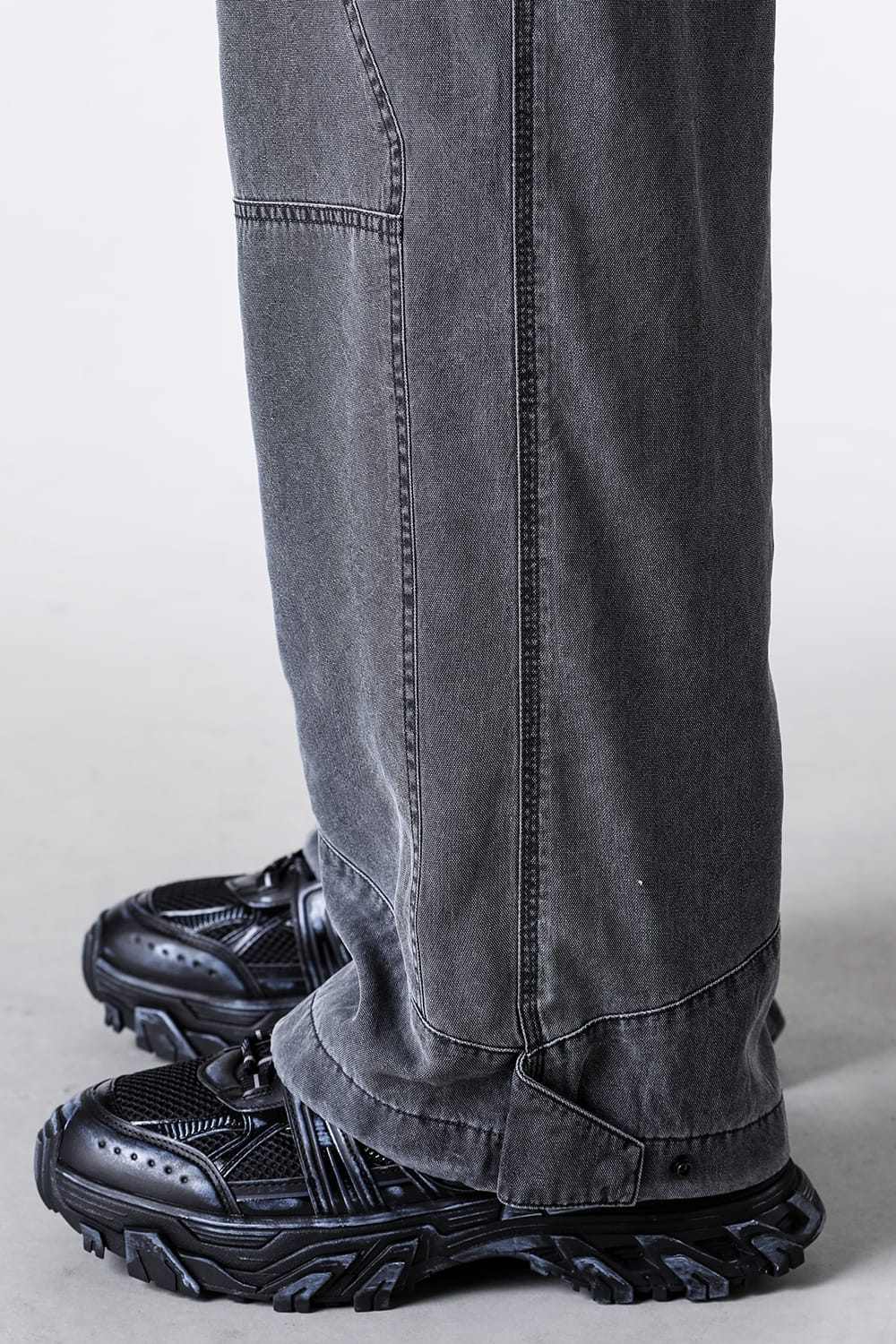 ジュン ジー Juun.J Washed Nylon Work Pants （Grey） Grey