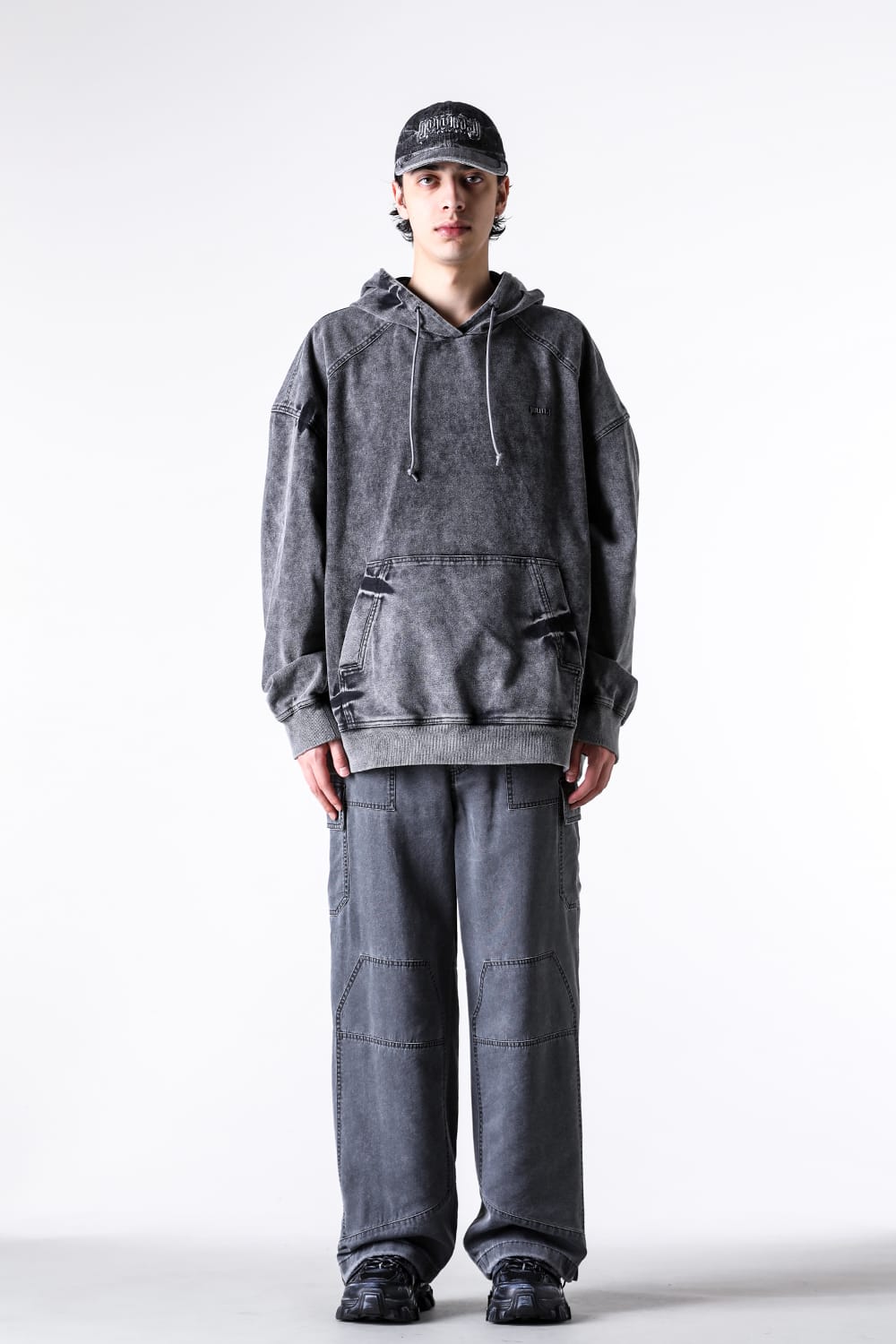 ジュン ジー Juun.J Washed Nylon Work Pants （Grey） Grey
