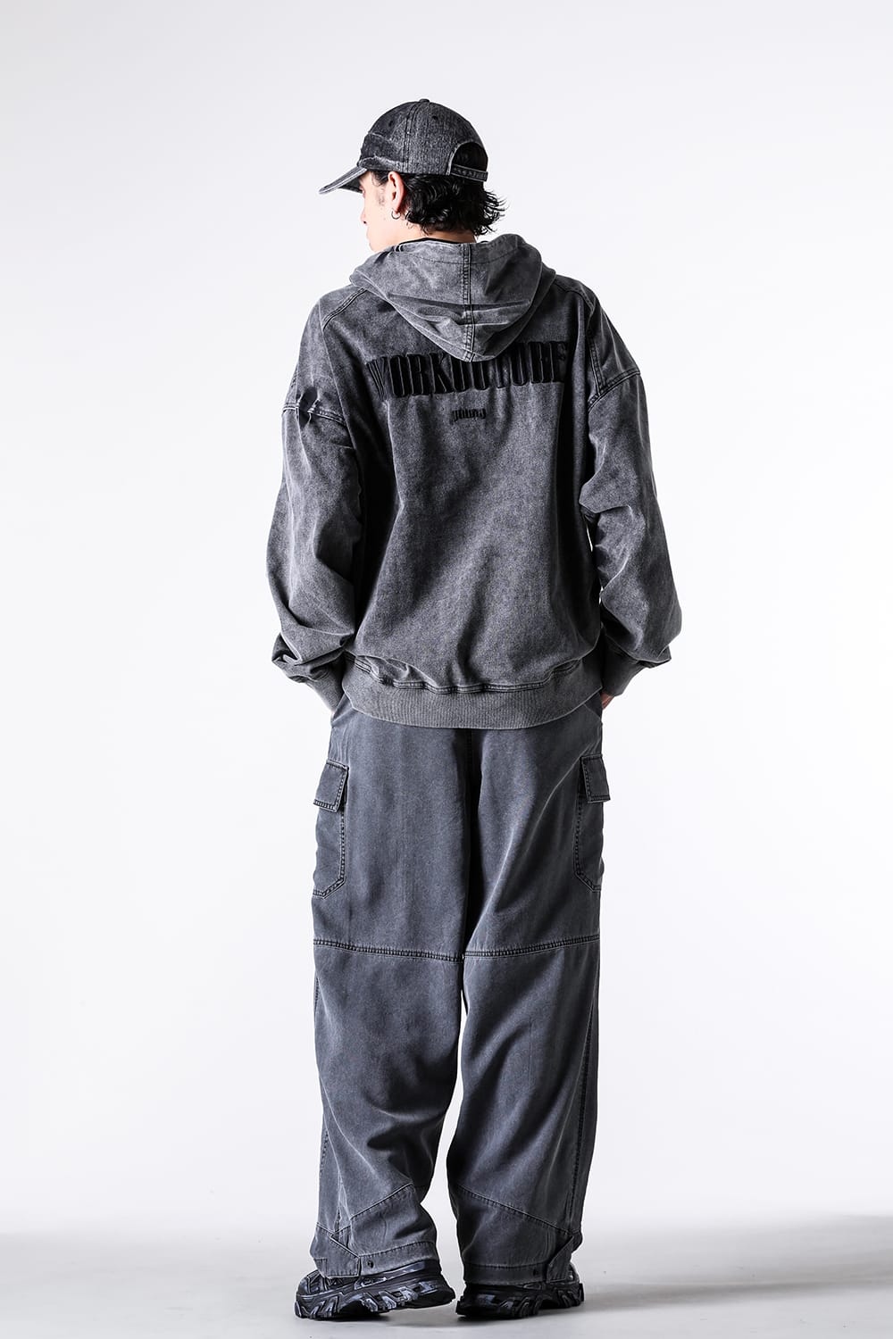 ジュン ジー Juun.J Washed Nylon Work Pants （Grey） Grey