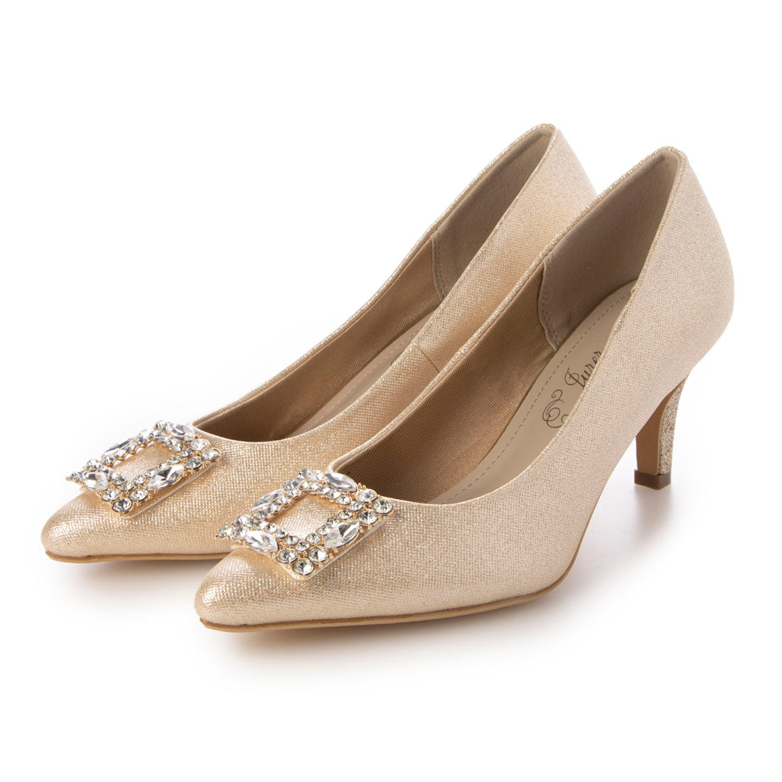 Jurer by vivian pointed toe jewel buckle pumps
