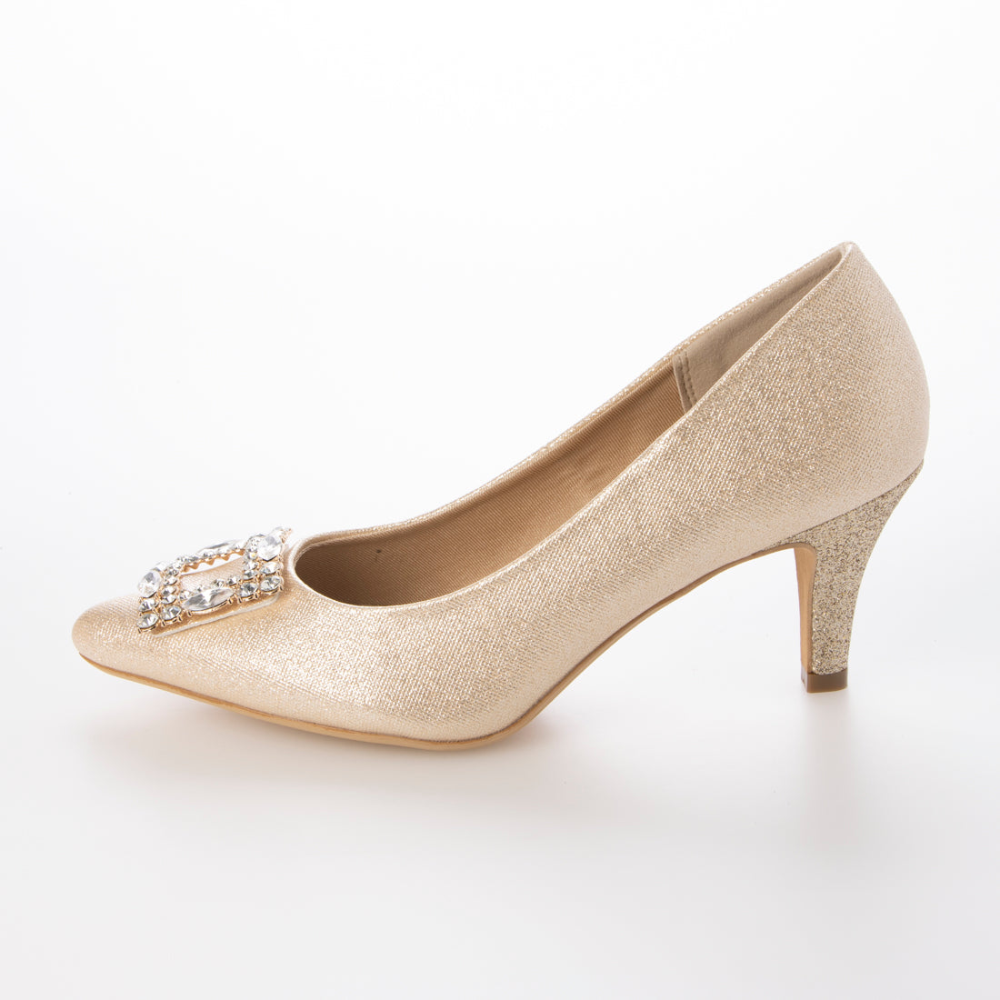 Jurer by vivian pointed toe jewel buckle pumps