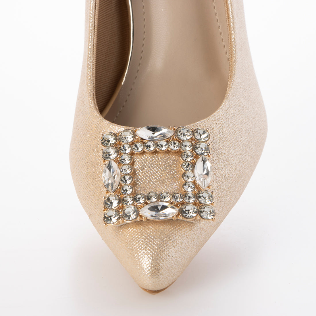 Jurer by vivian pointed toe jewel buckle pumps