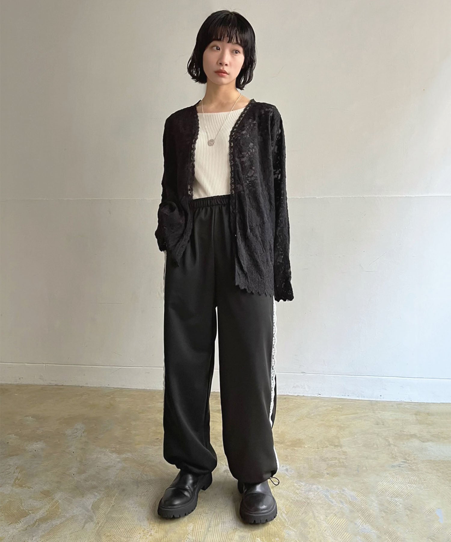 ジュエローブ Jewelobe レースラインスウェットパンツ