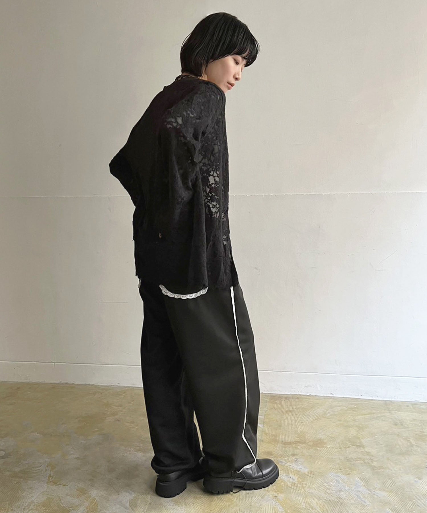 ジュエローブ Jewelobe レースラインスウェットパンツ