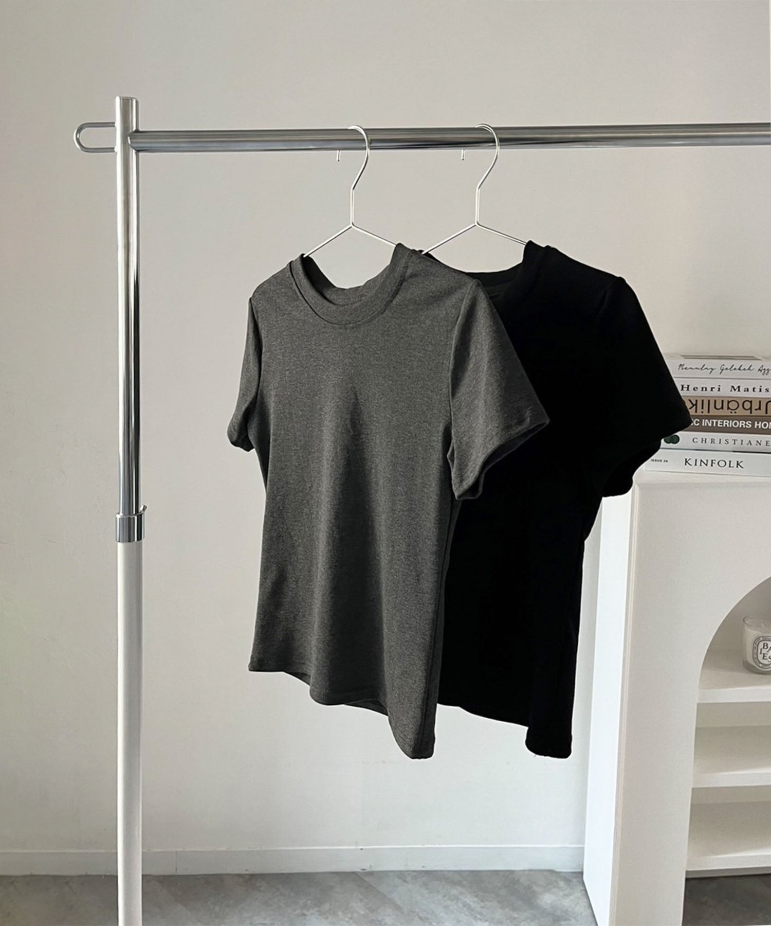 ジュエローブ Jewelobe タイトTシャツ×ラップスカートドッキングブーツカットパンツセットアップ （グレー） グレー