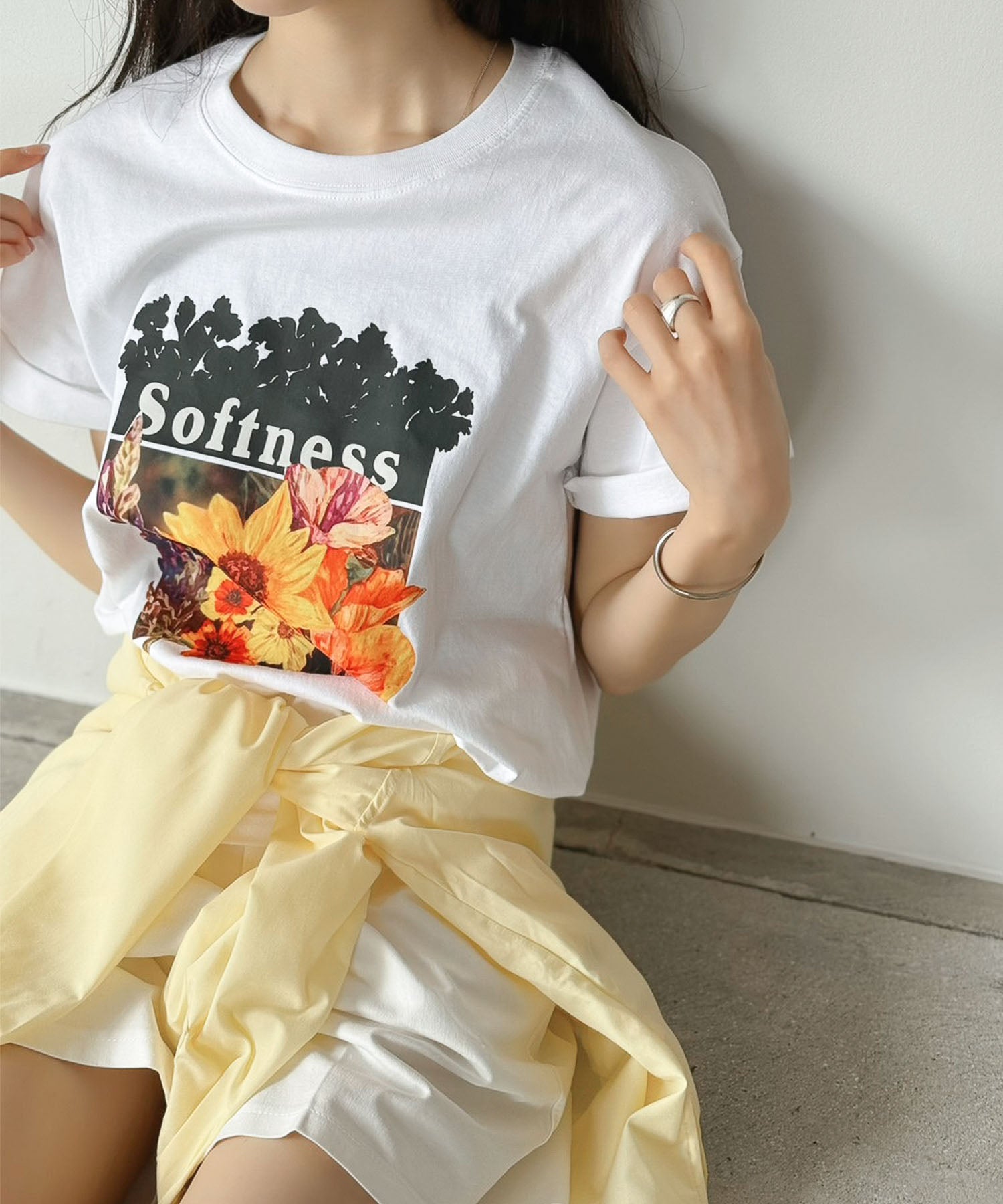 ジュエローブ Jewelobe フラワーロゴTシャツ （ホワイト） ホワイト