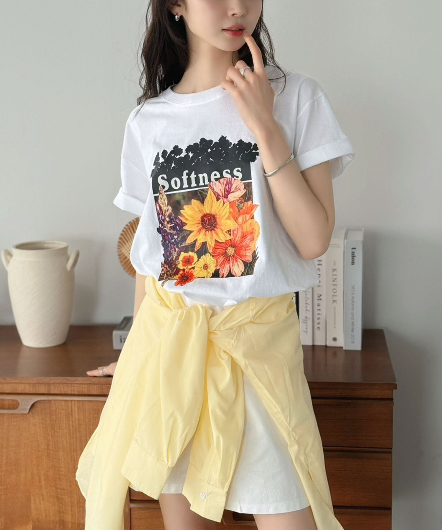 ジュエローブ Jewelobe フラワーロゴTシャツ （ホワイト） ホワイト