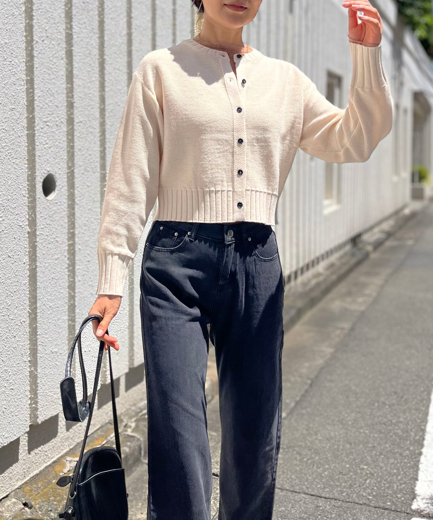 ジュエローブ Jewelobe 天竺裏編みショートカーディガン