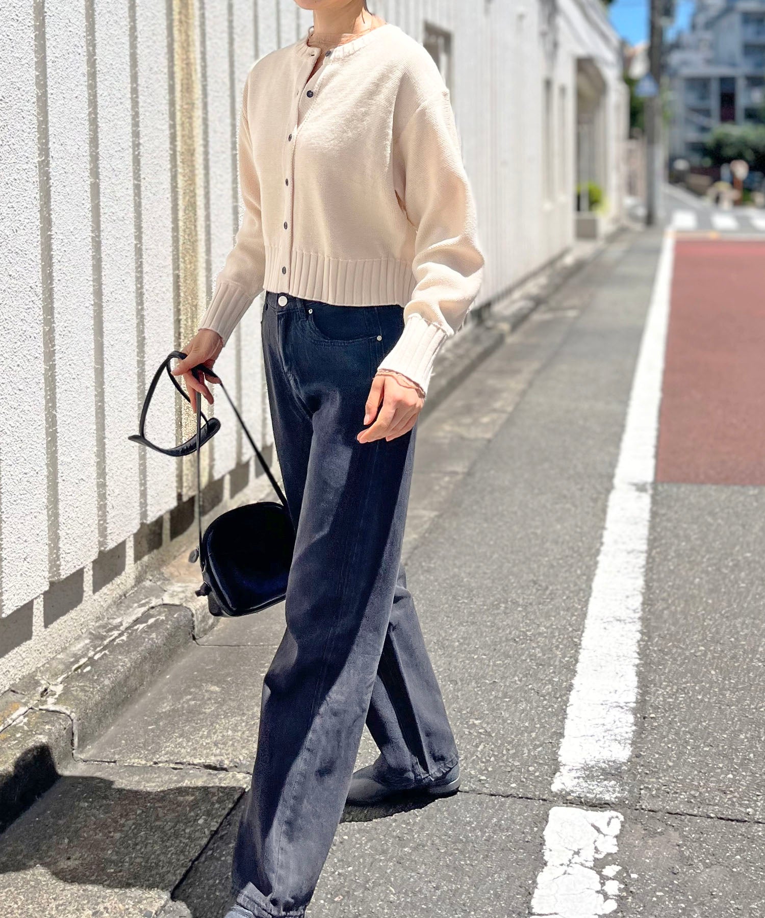 ジュエローブ Jewelobe 天竺裏編みショートカーディガン