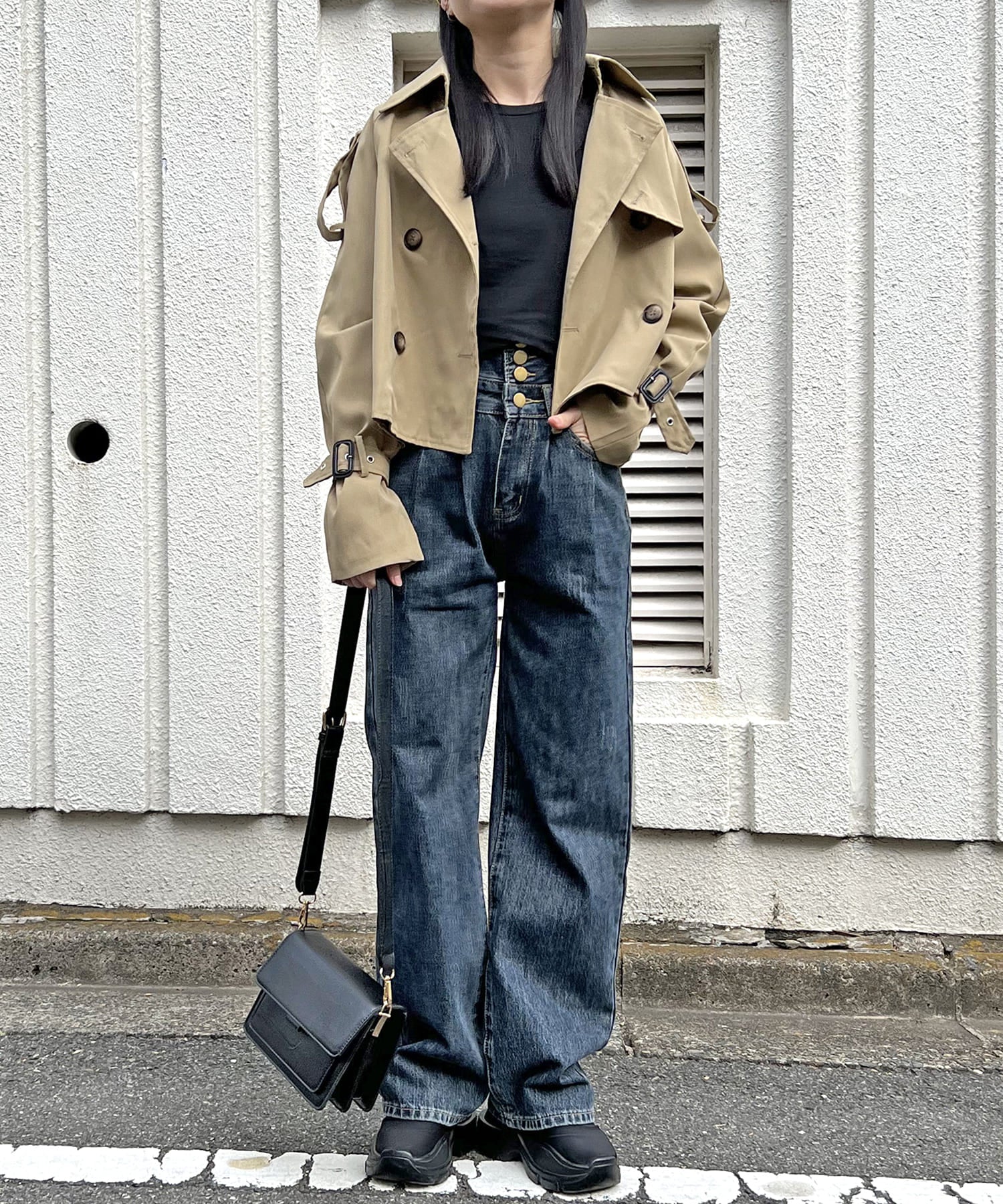 ジュエローブ Jewelobe キャンディースリーブショートトレンチコート