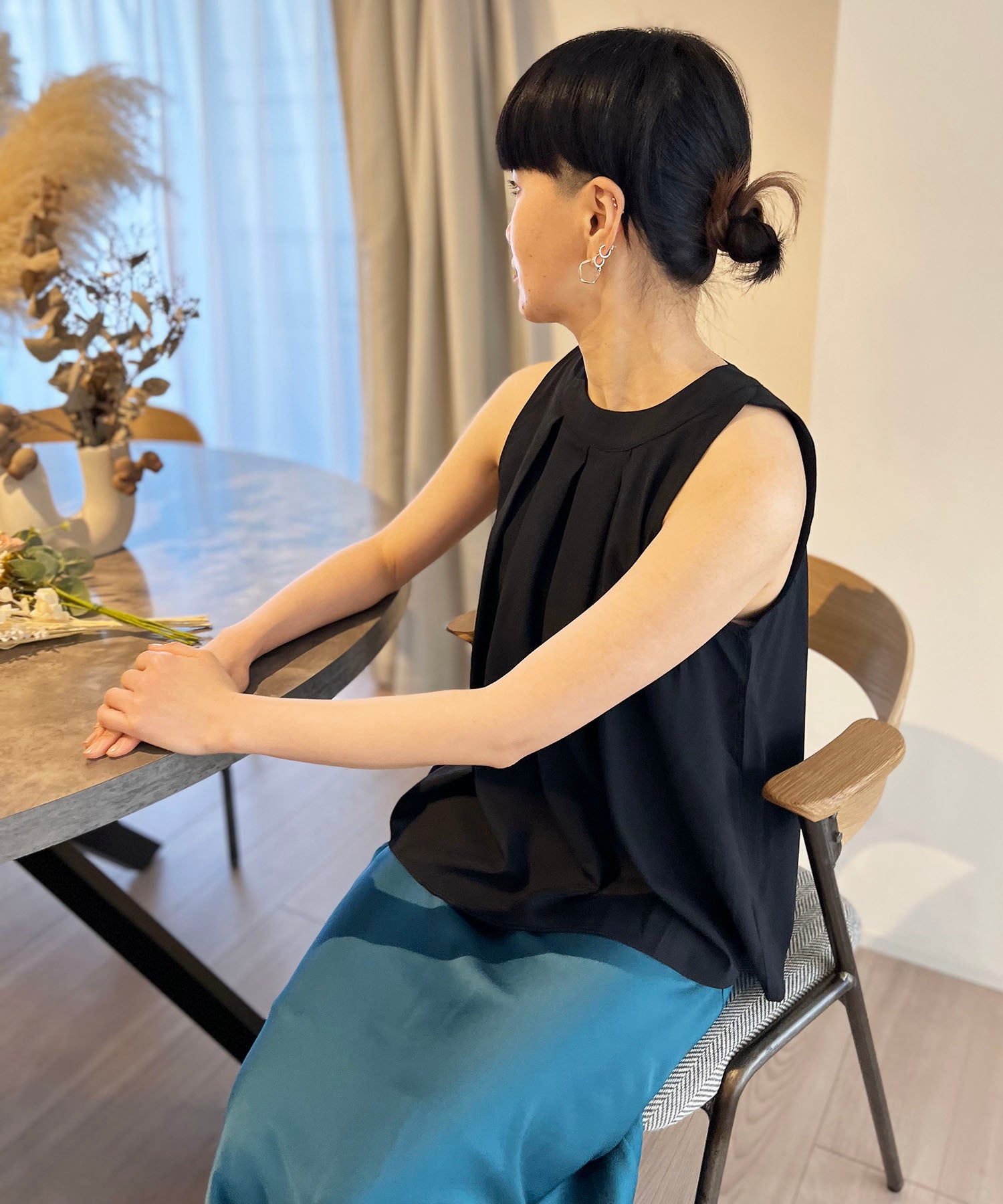 ジュエローブ Jewelobe アメスリタックチュニックトップス （ブラック） ブラック