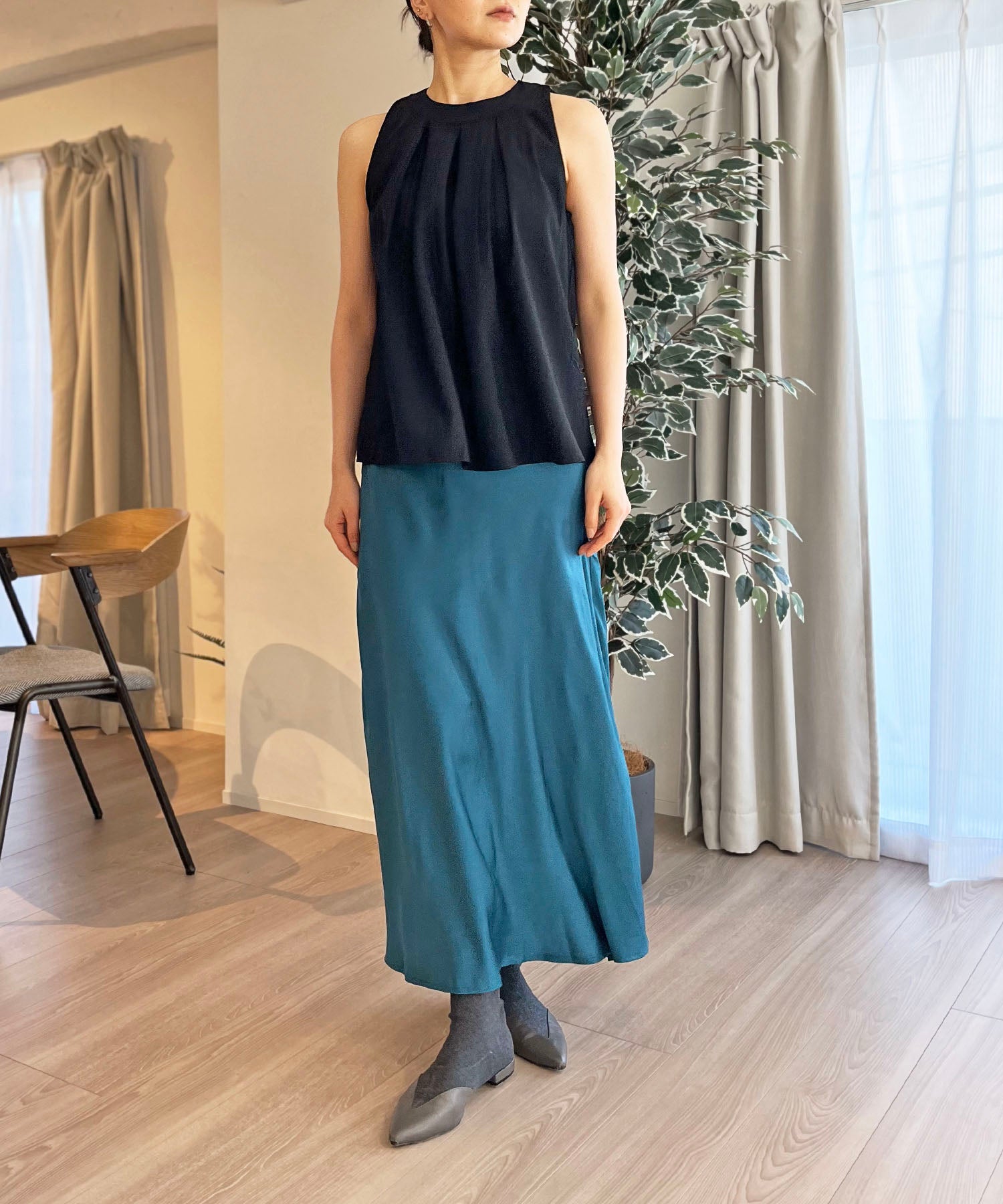 ジュエローブ Jewelobe アメスリタックチュニックトップス （ブラック） ブラック