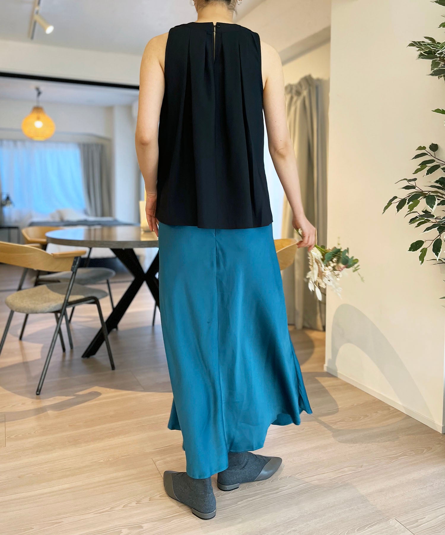 ジュエローブ Jewelobe アメスリタックチュニックトップス （ブラック） ブラック