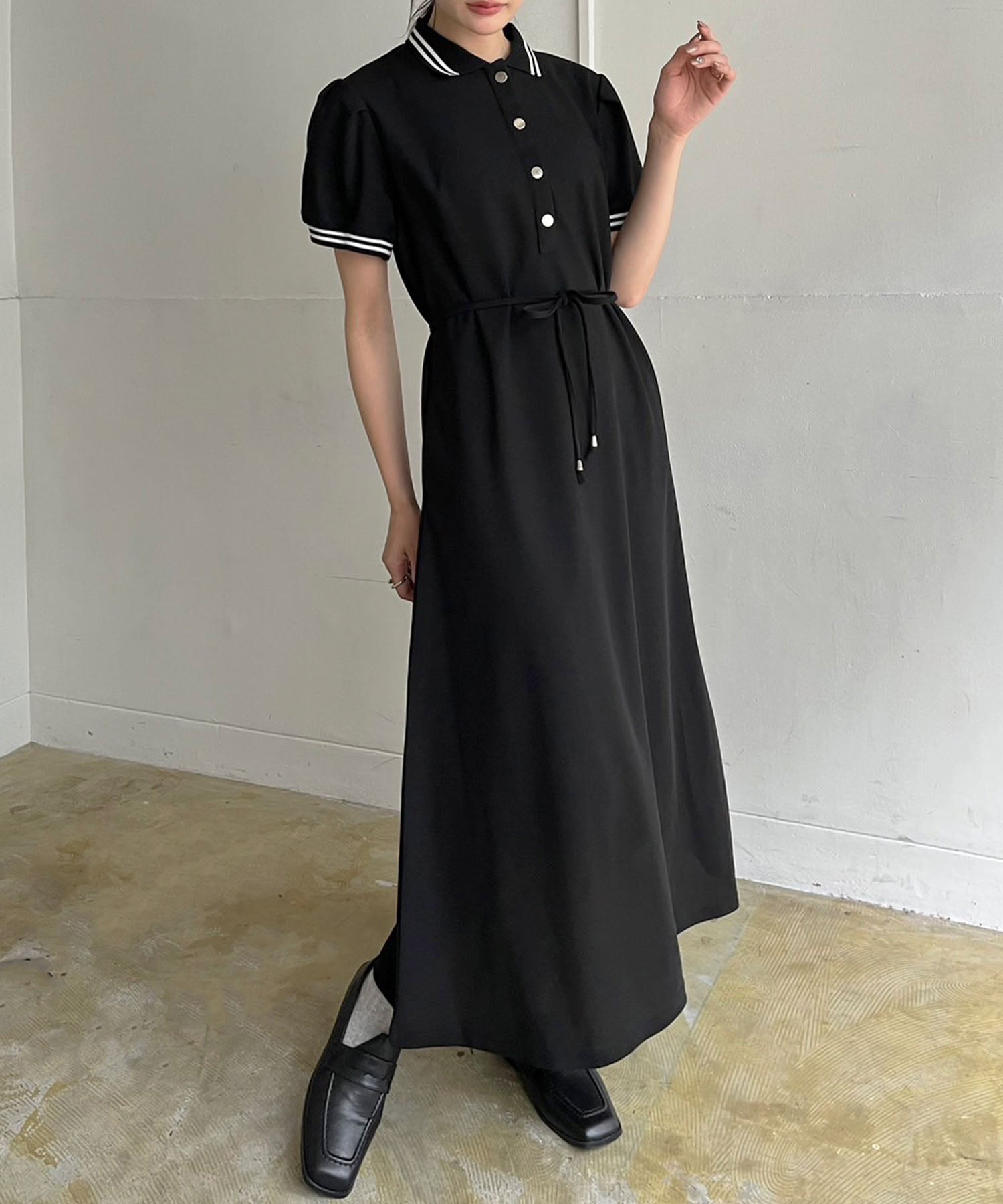 Jewelobe Tax Sleeve Polo Maxi Dress