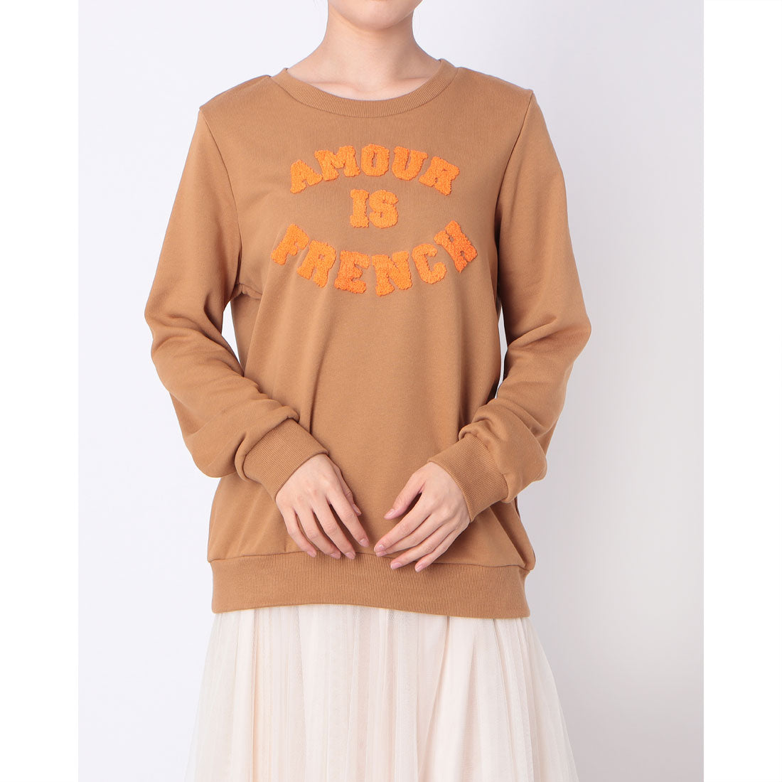 ジュビリー Jubylee AMOUR IS FRENCH スウェットTOPS （BEIGE） BEIGE