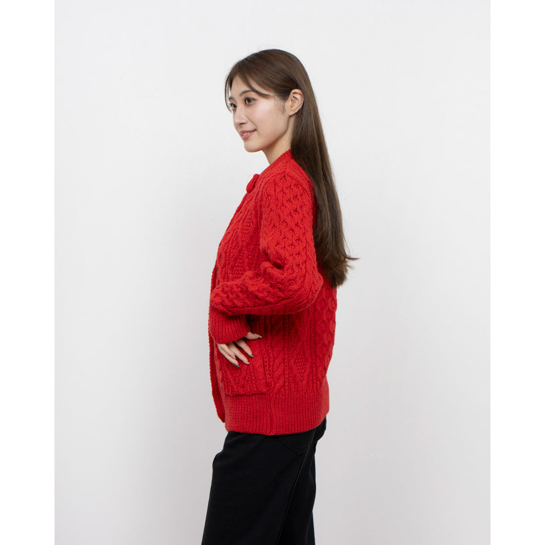 JAMES CHARLOTTE アランケーブルカーディガン James Charlotte Cable Knit Cardigan