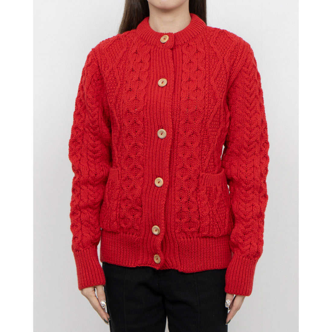 JAMES CHARLOTTE アランケーブルカーディガン James Charlotte Cable Knit Cardigan